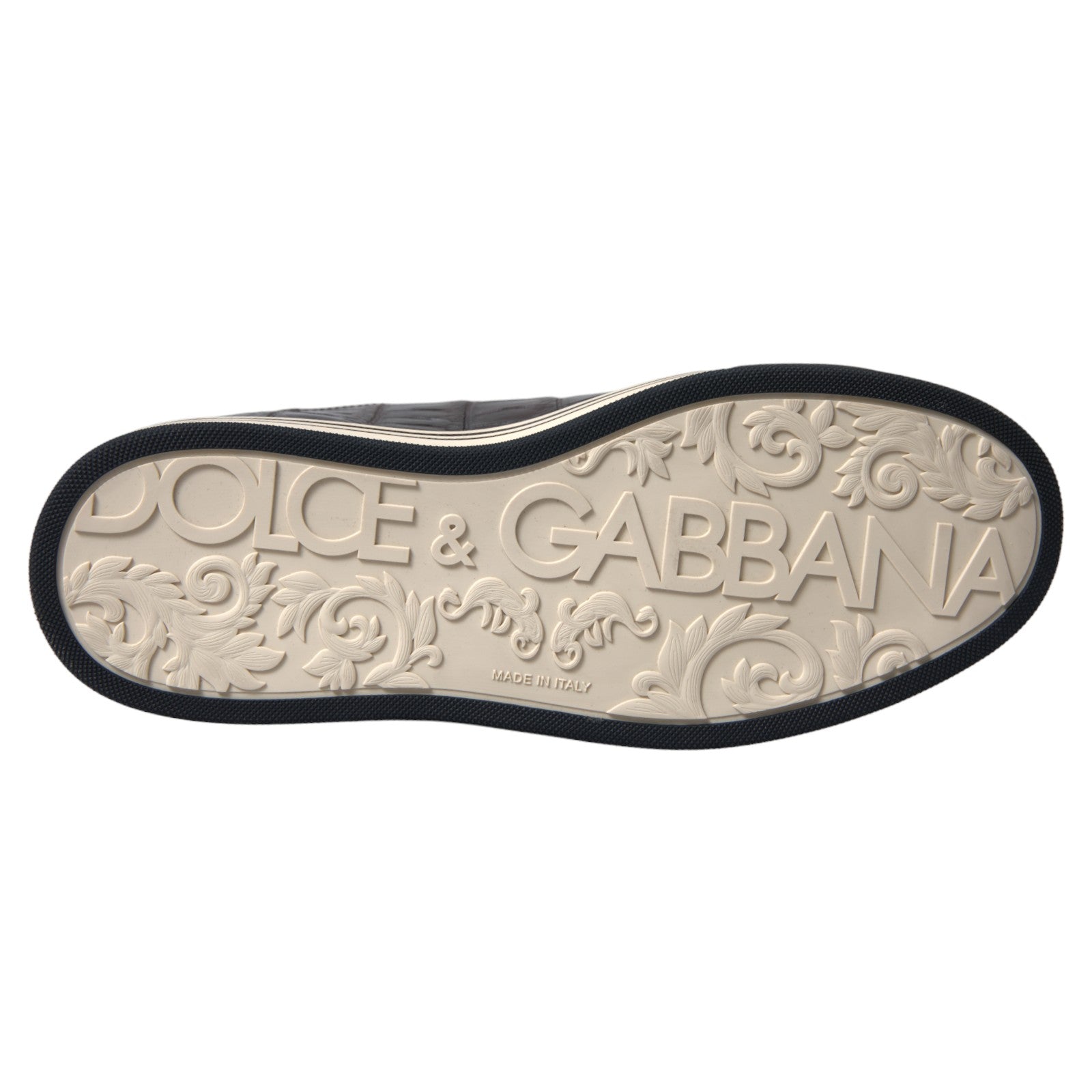 Dolce & Gabbana Brown Exotic Leather Low-Top Sneakers