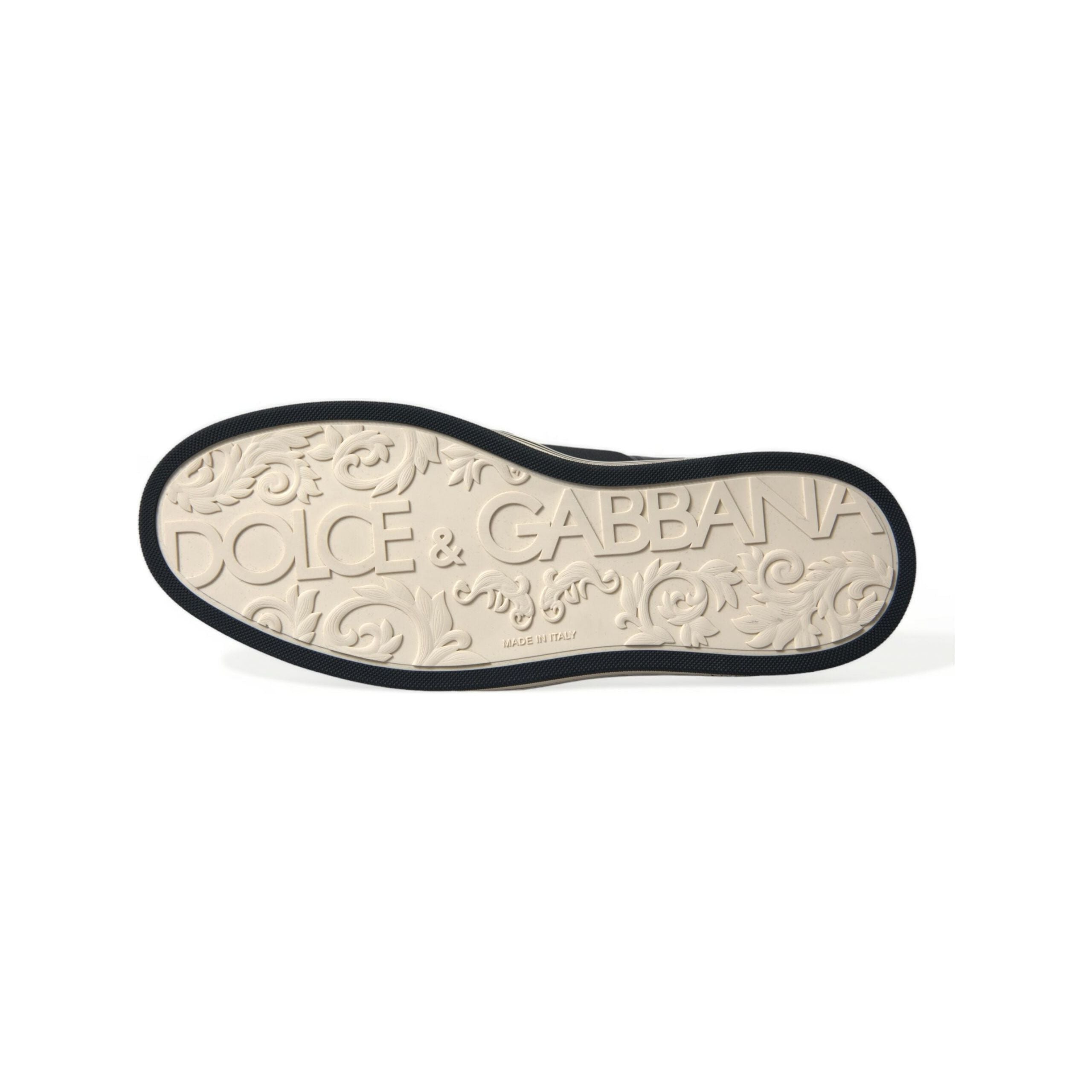 Dolce & Gabbana Black Crocodile Leather Low-Top Sneakers