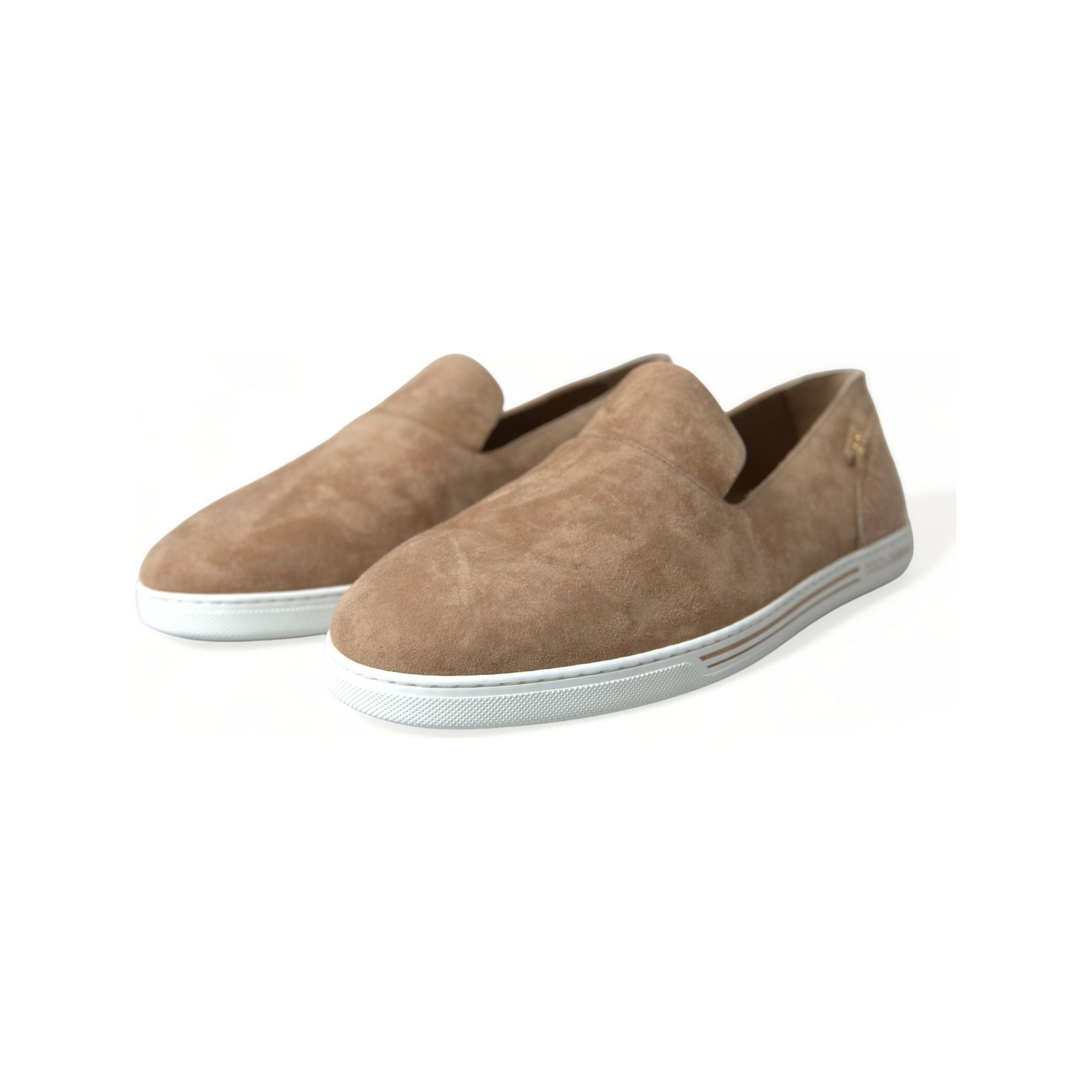 Dolce & Gabbana Elegant Beige Leather Loafers for Sophistication