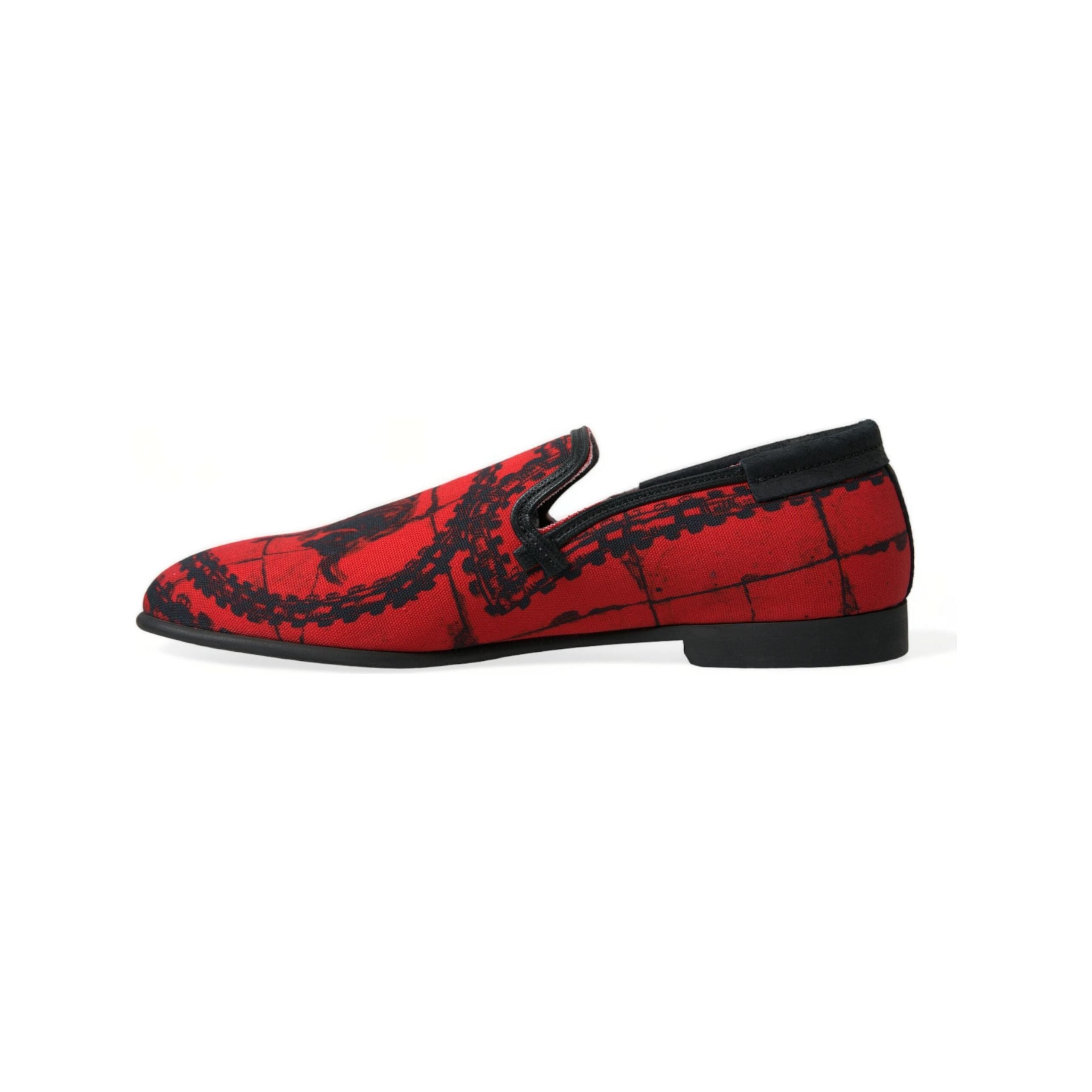 Dolce & Gabbana Red Calfskin Loafers