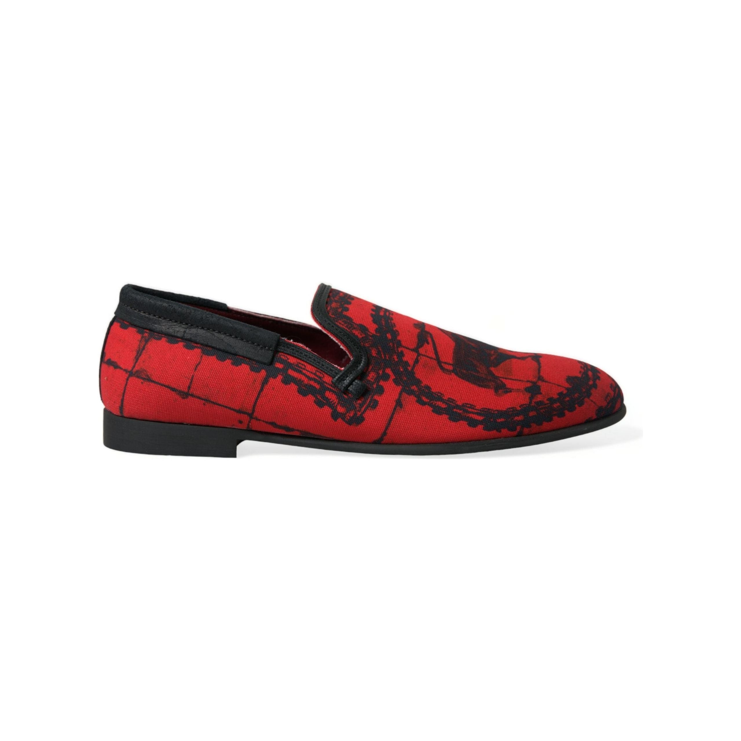 Dolce & Gabbana Red Calfskin Loafers