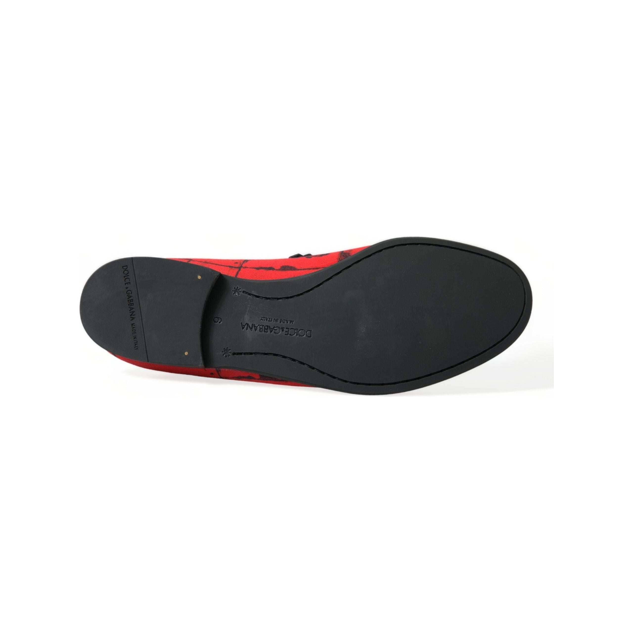 Dolce & Gabbana Red Calfskin Loafers