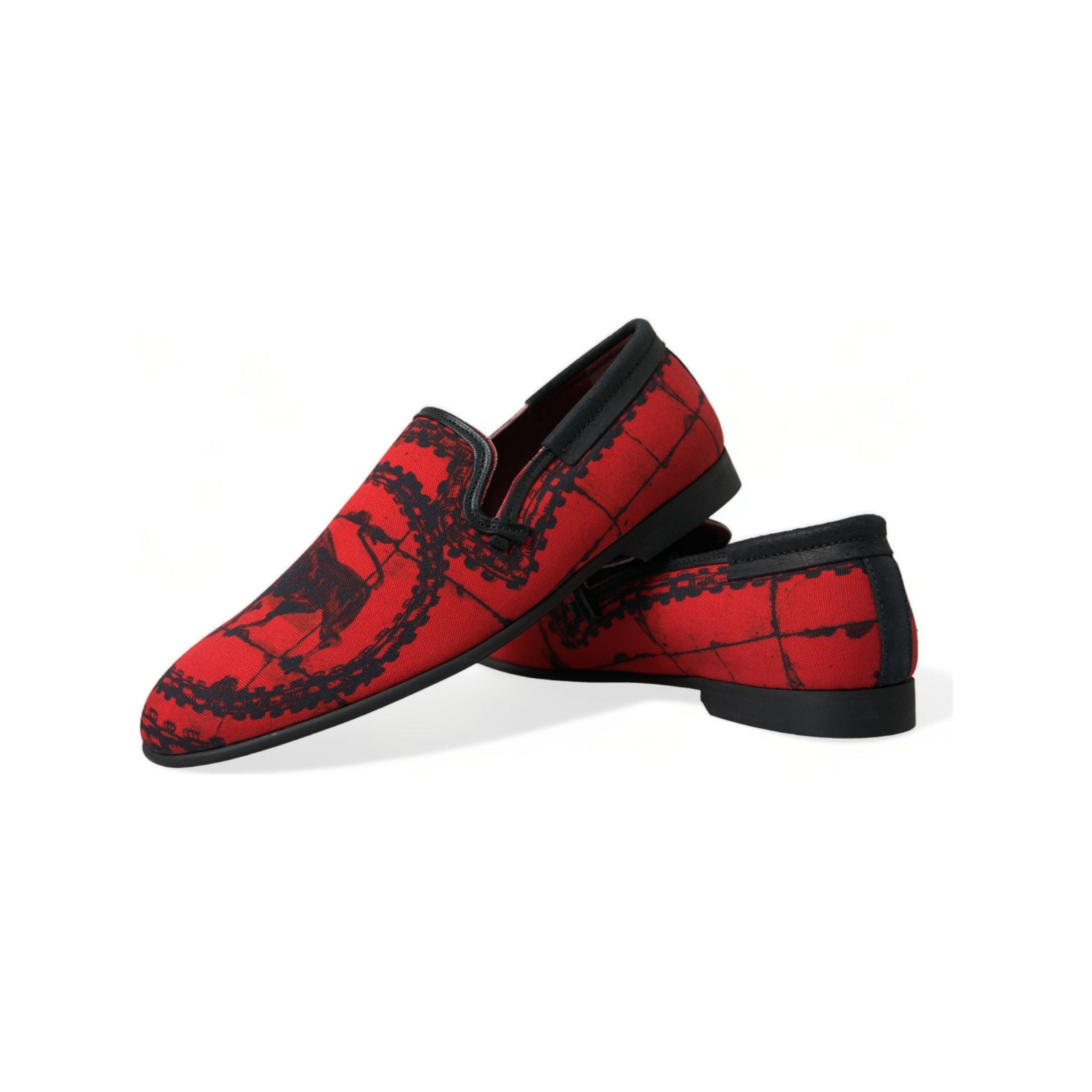Dolce & Gabbana Red Calfskin Loafers