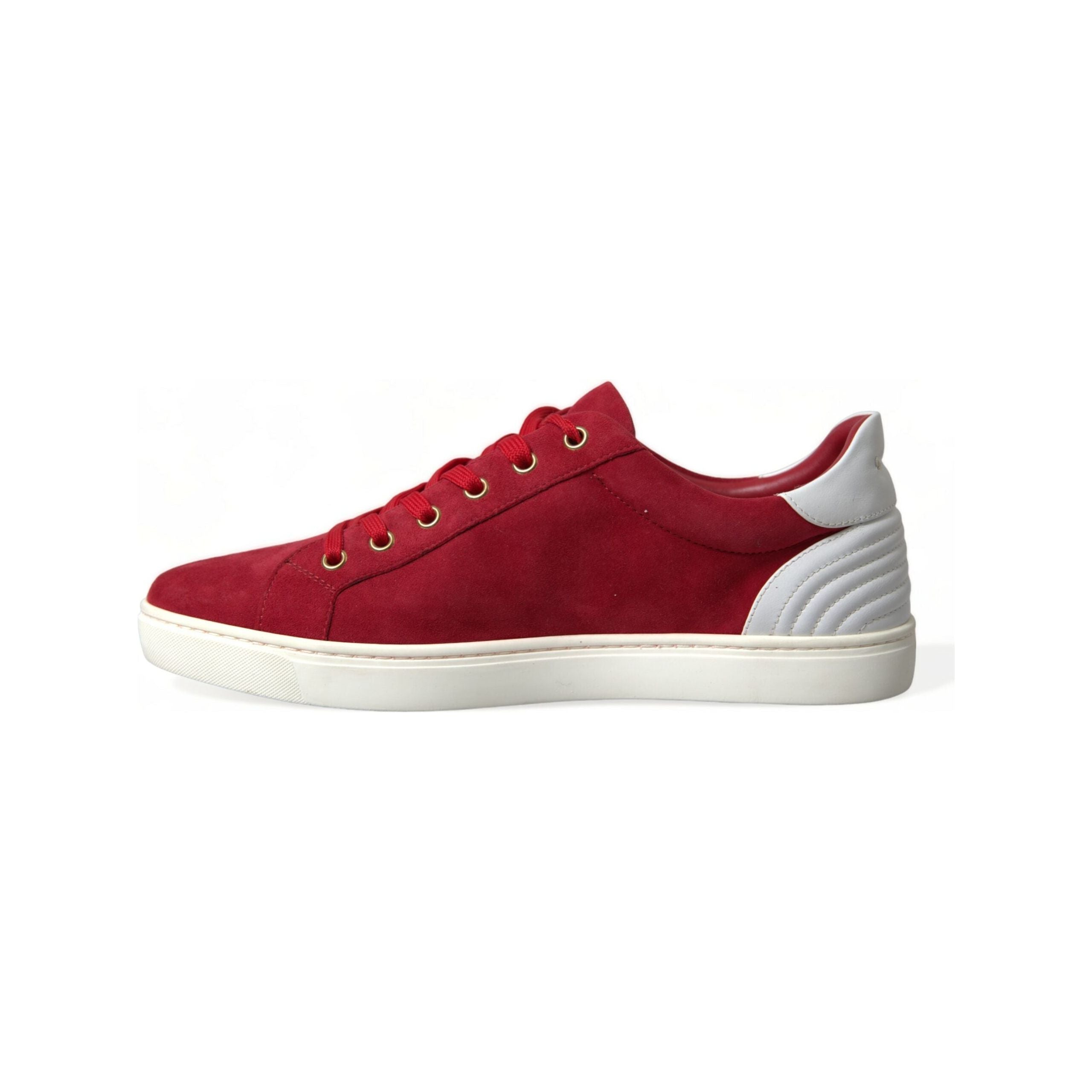 Dolce & Gabbana Red Goat Leather Low Top Sneakers