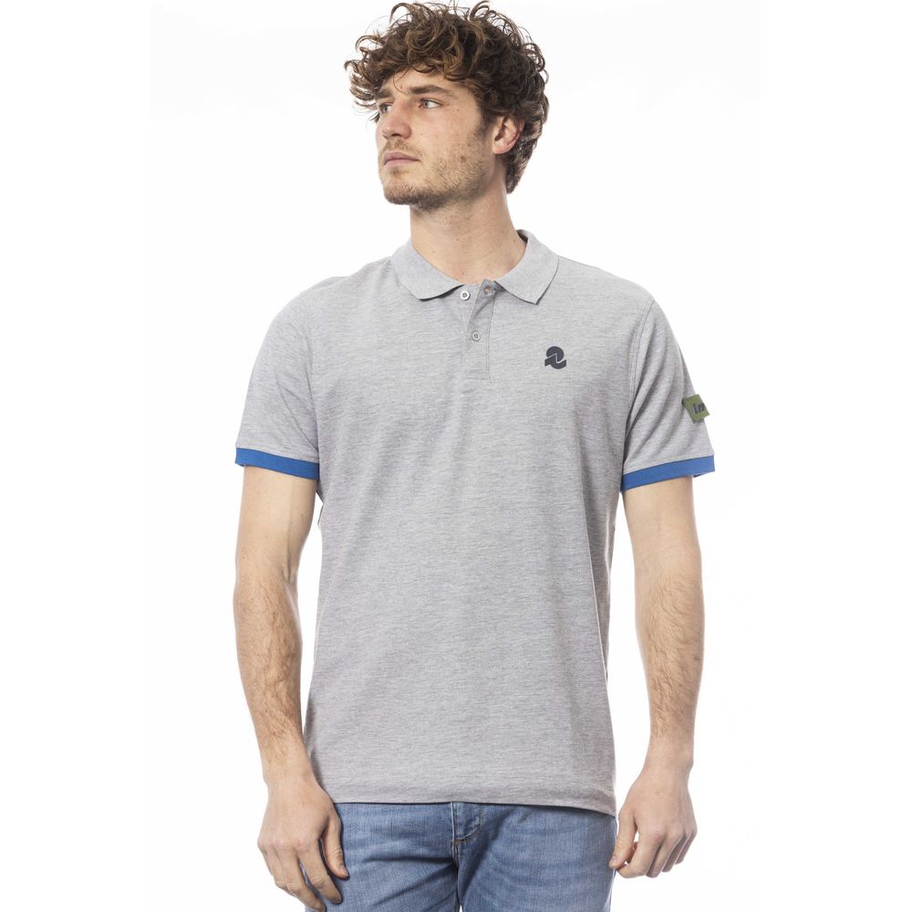Invicta Gray Cotton Polo Shirt for Elevated Style