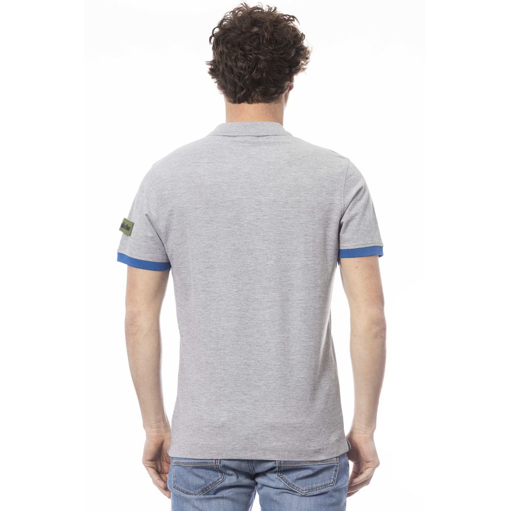 Invicta Gray Cotton Polo Shirt for Elevated Style