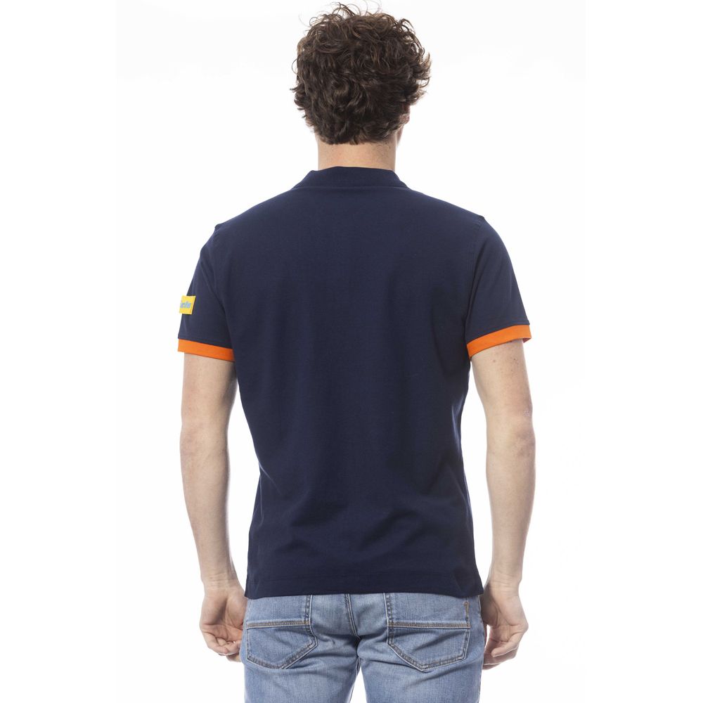 Invicta Blue Cotton Polo Shirt for Elevated Style