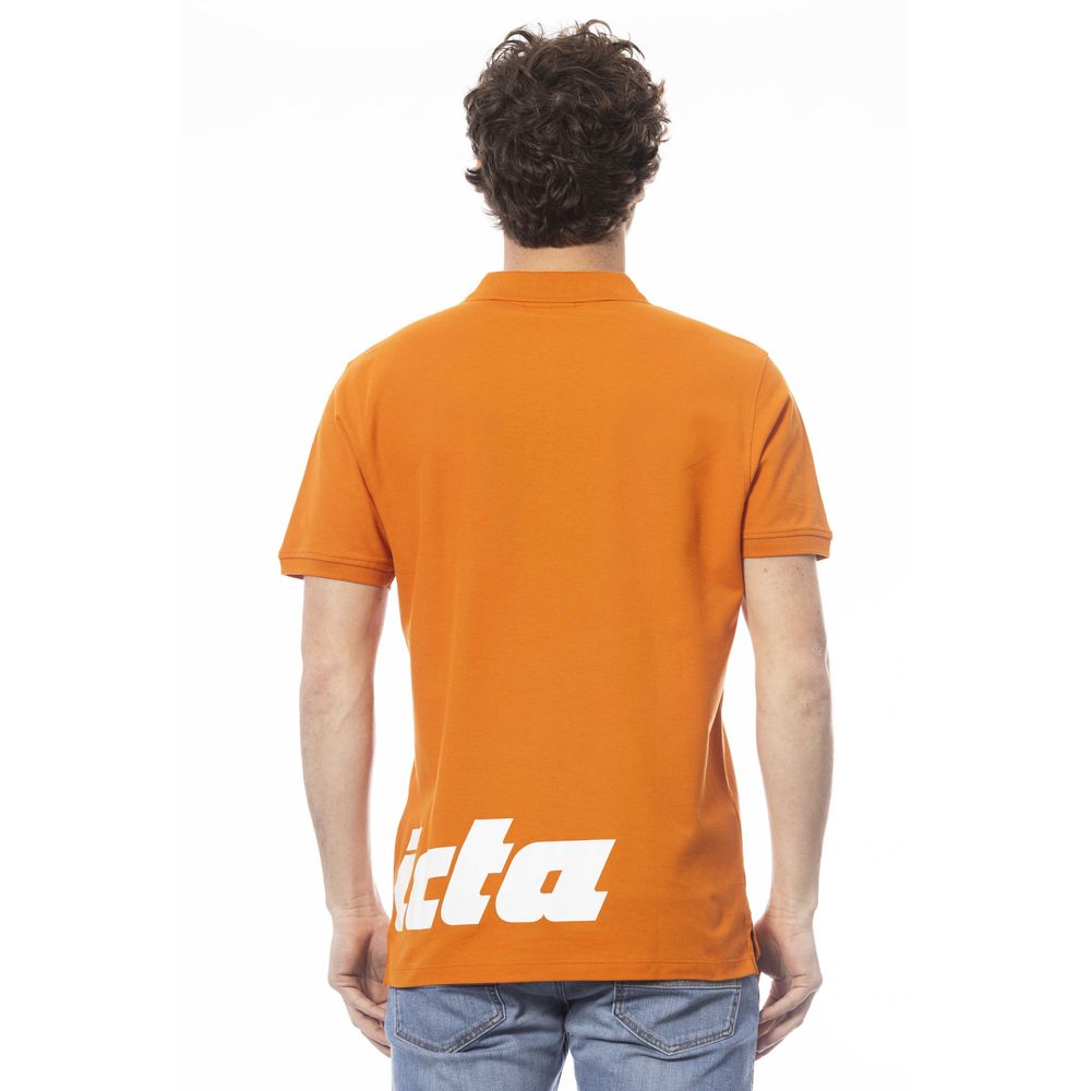 Invicta Orange Cotton Polo Shirt for Modern Sophistication