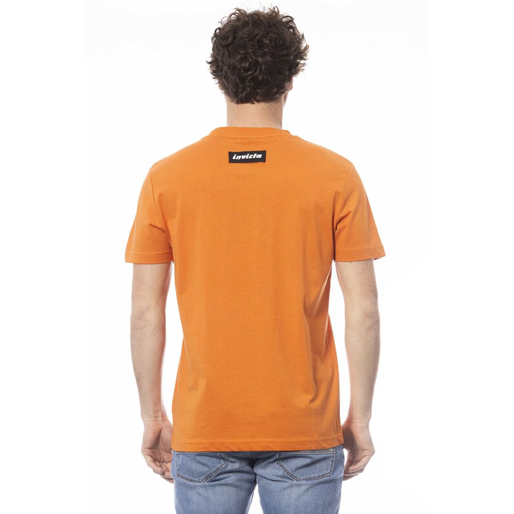 Invicta Orange Cotton T-Shirt for Elevated Style