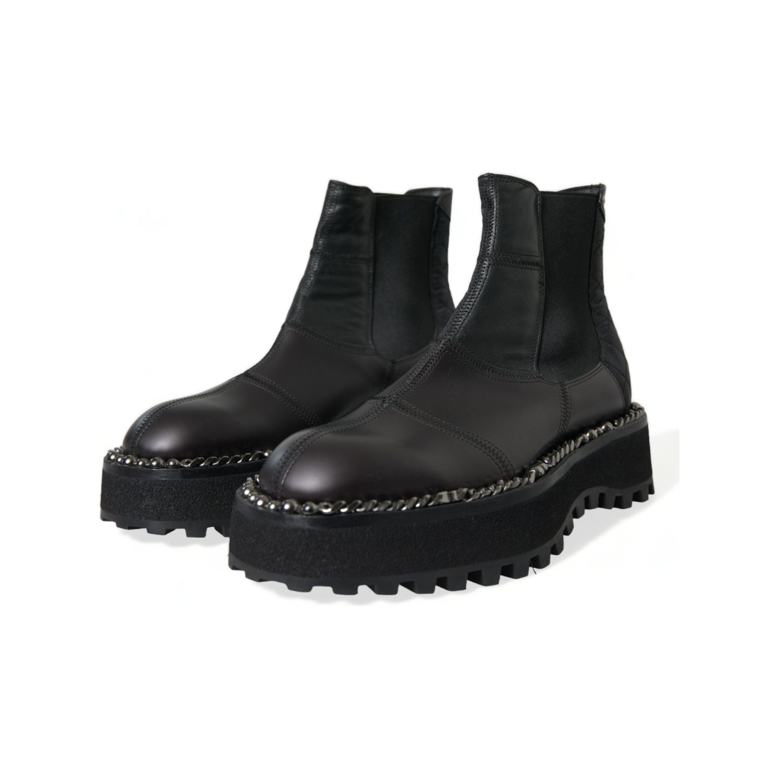 Dolce & Gabbana Black Lamb Leather Chelsea Boots