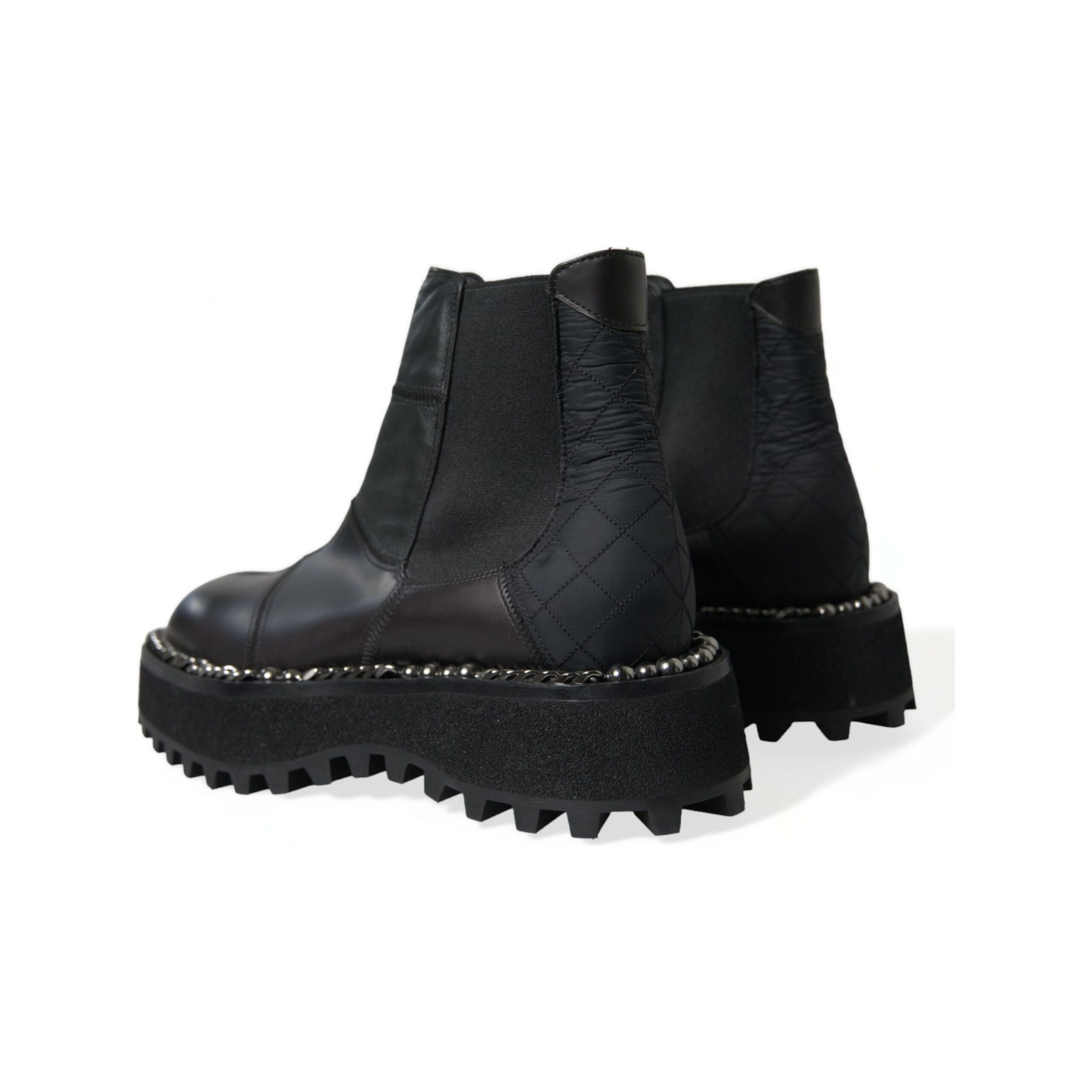 Dolce & Gabbana Black Lamb Leather Chelsea Boots