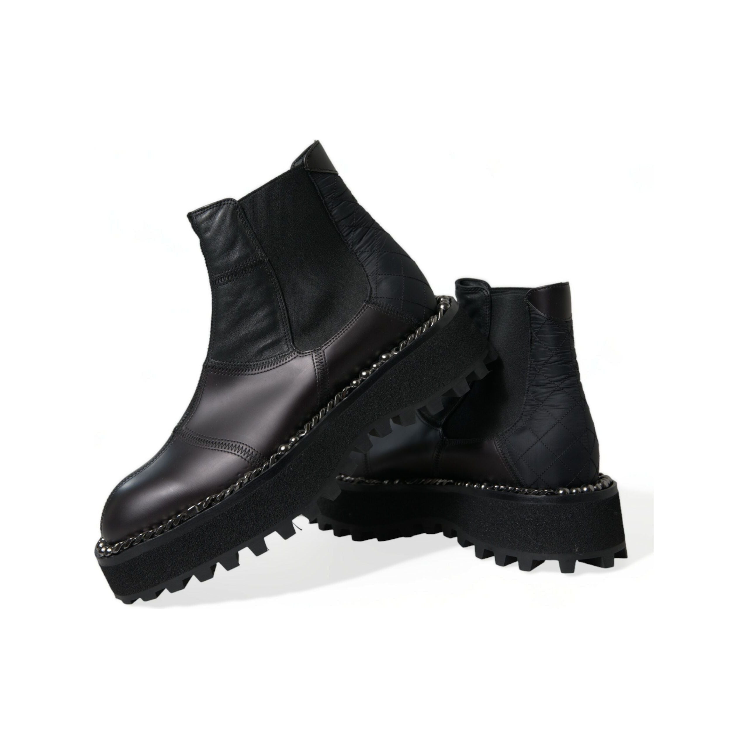 Dolce & Gabbana Black Lamb Leather Chelsea Boots