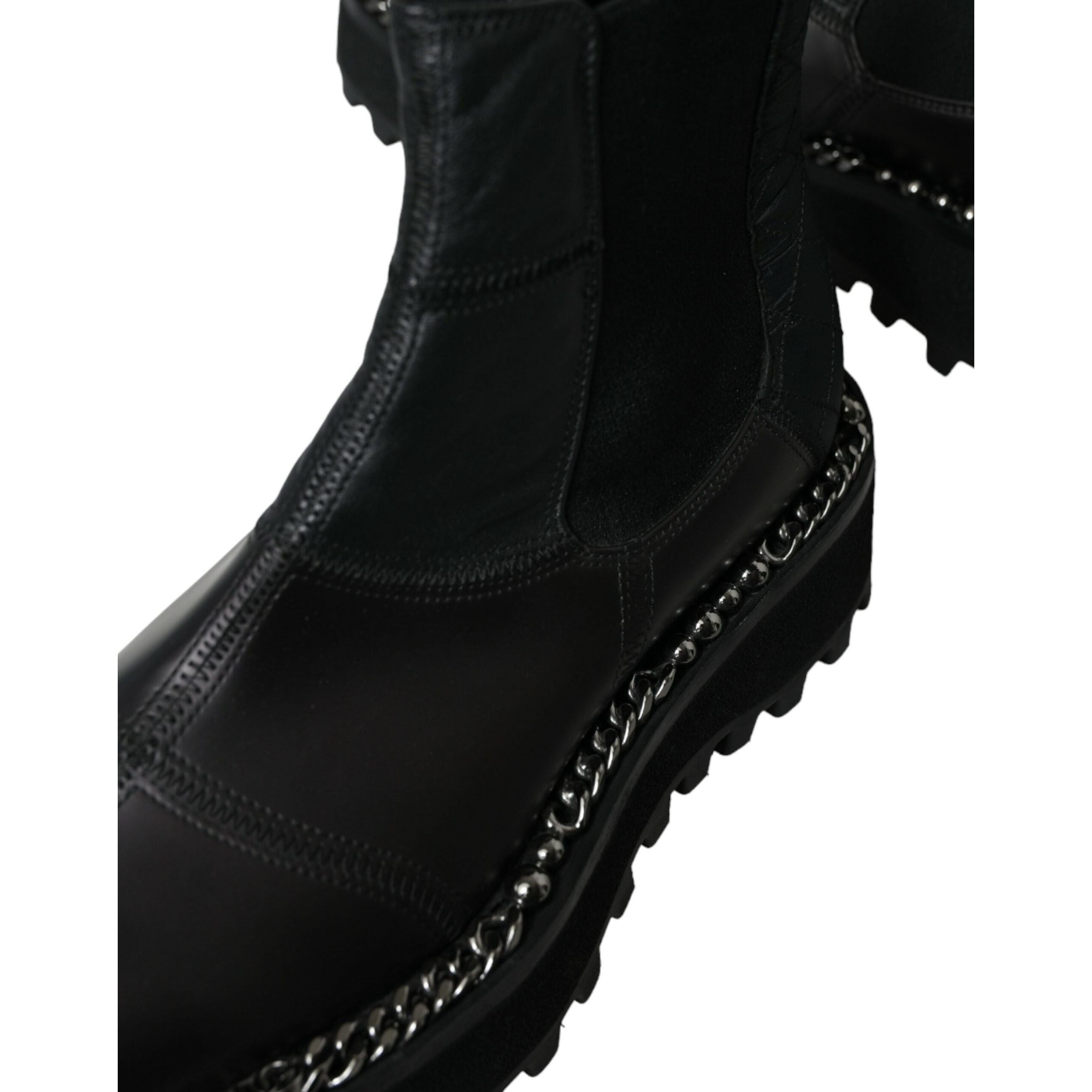 Dolce & Gabbana Black Lamb Leather Chelsea Boots
