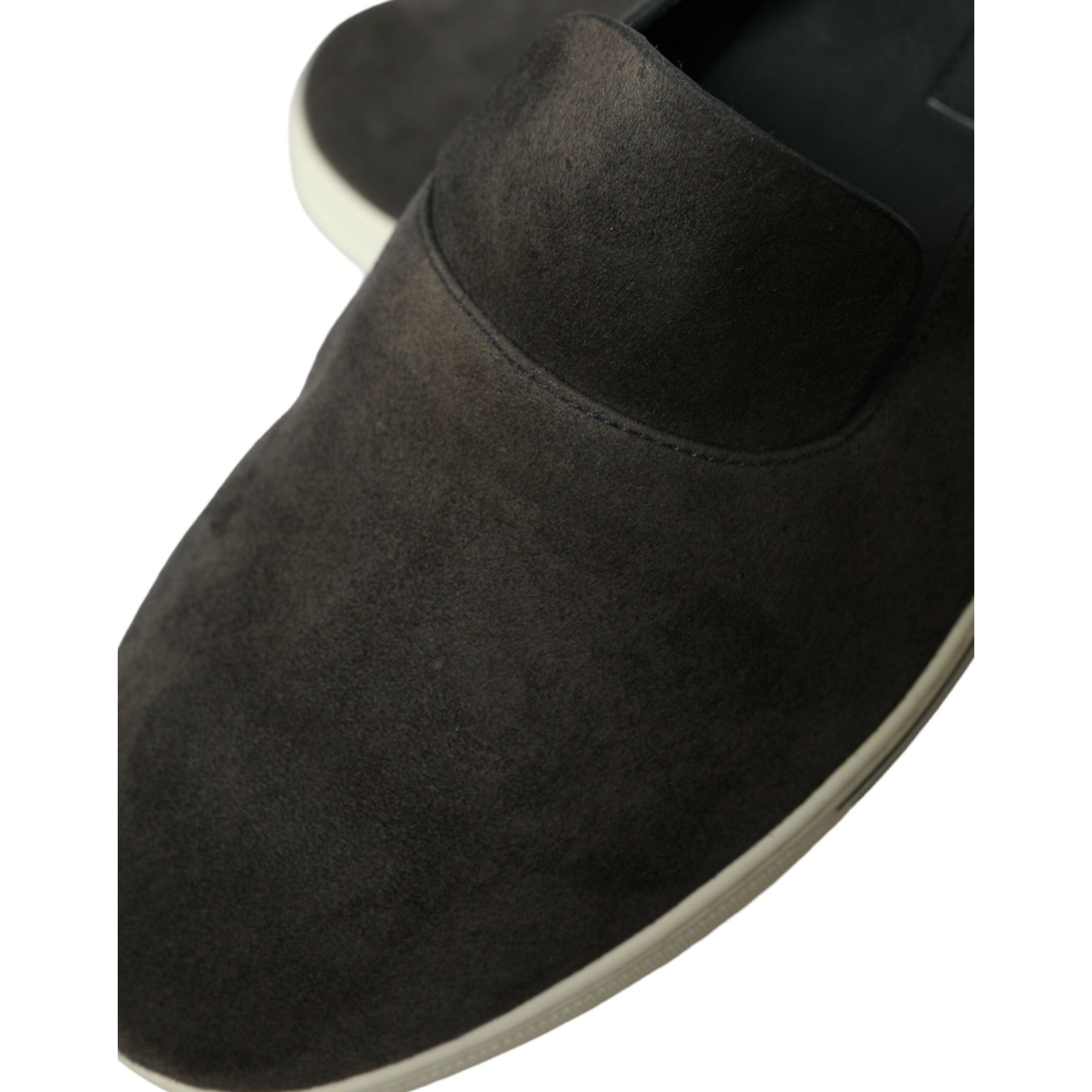 Dolce & Gabbana Blue Suede & Crocodile Slippers