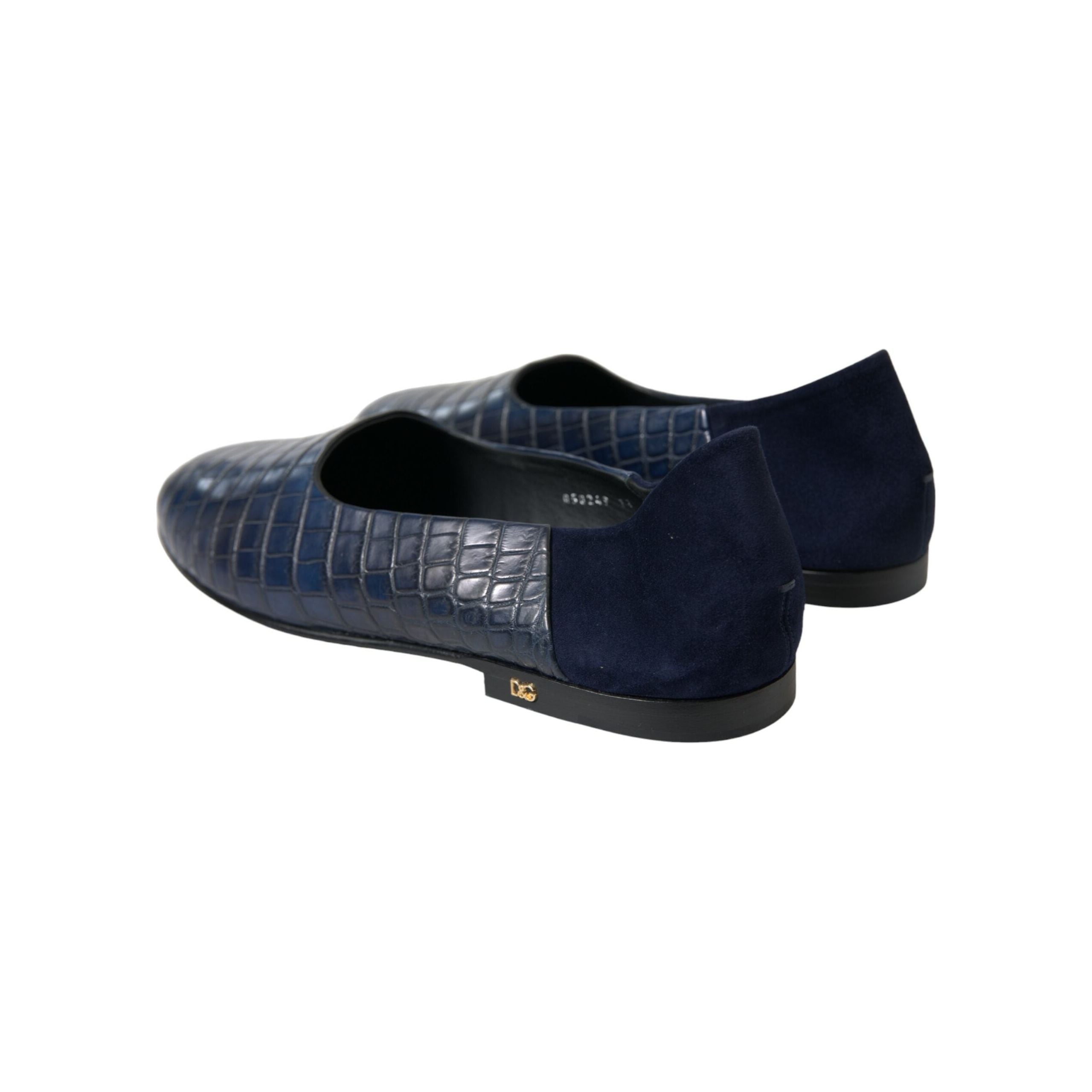 Dolce & Gabbana Blue Crocodile Leather Loafers