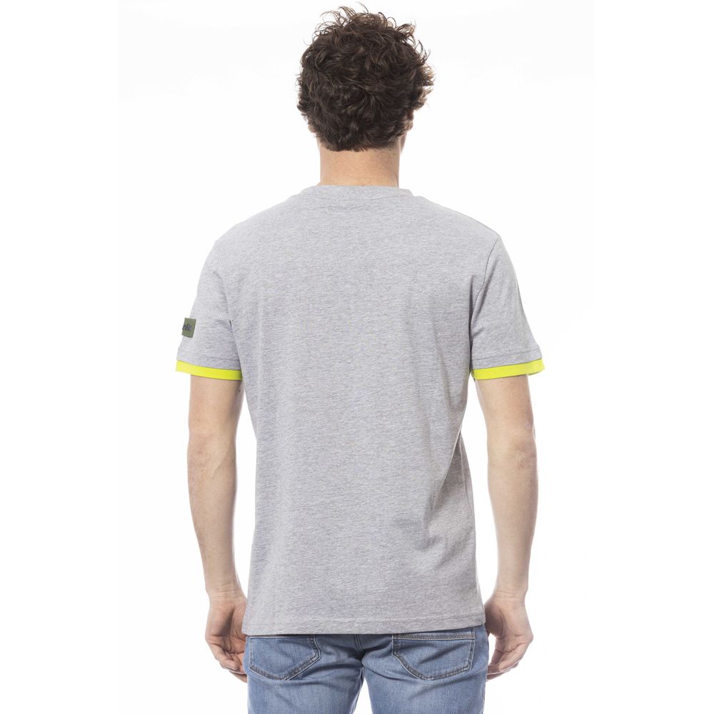 Invicta Gray Cotton T-Shirt for Effortless Elegance