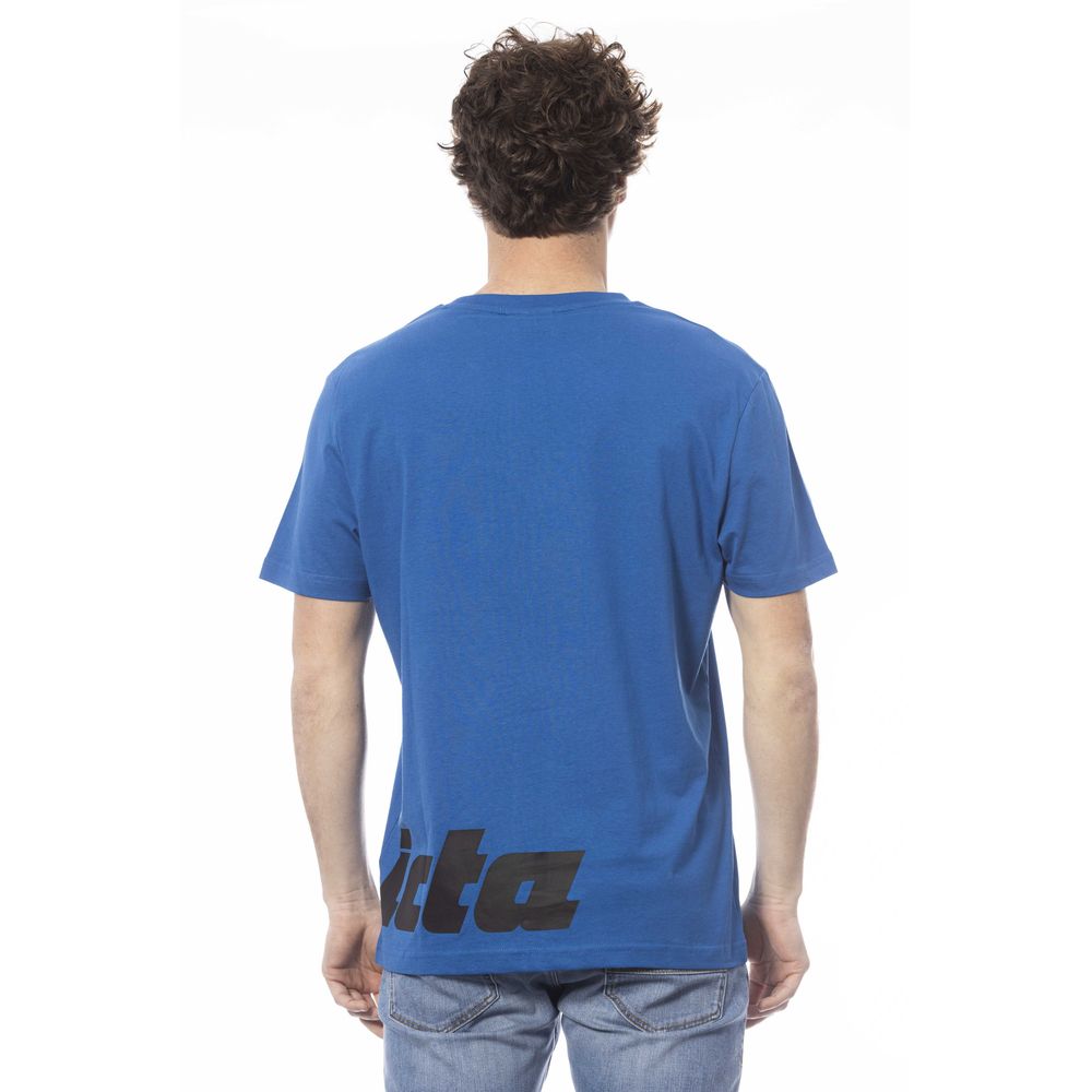 Invicta Blue Cotton T-Shirt for Sophisticated Style