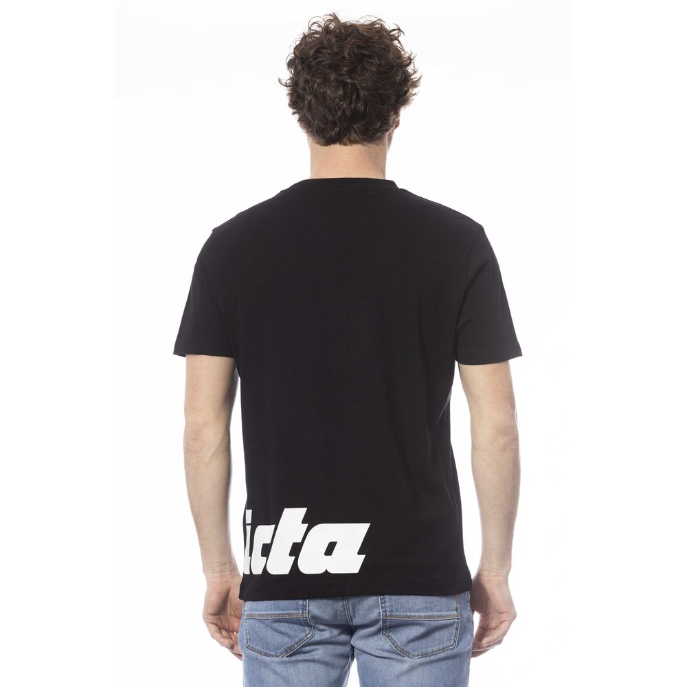 Invicta Black Cotton T-Shirt for Elevated Style