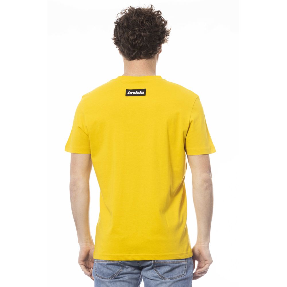 Invicta Yellow Cotton T-Shirt for Elevated Casual Style