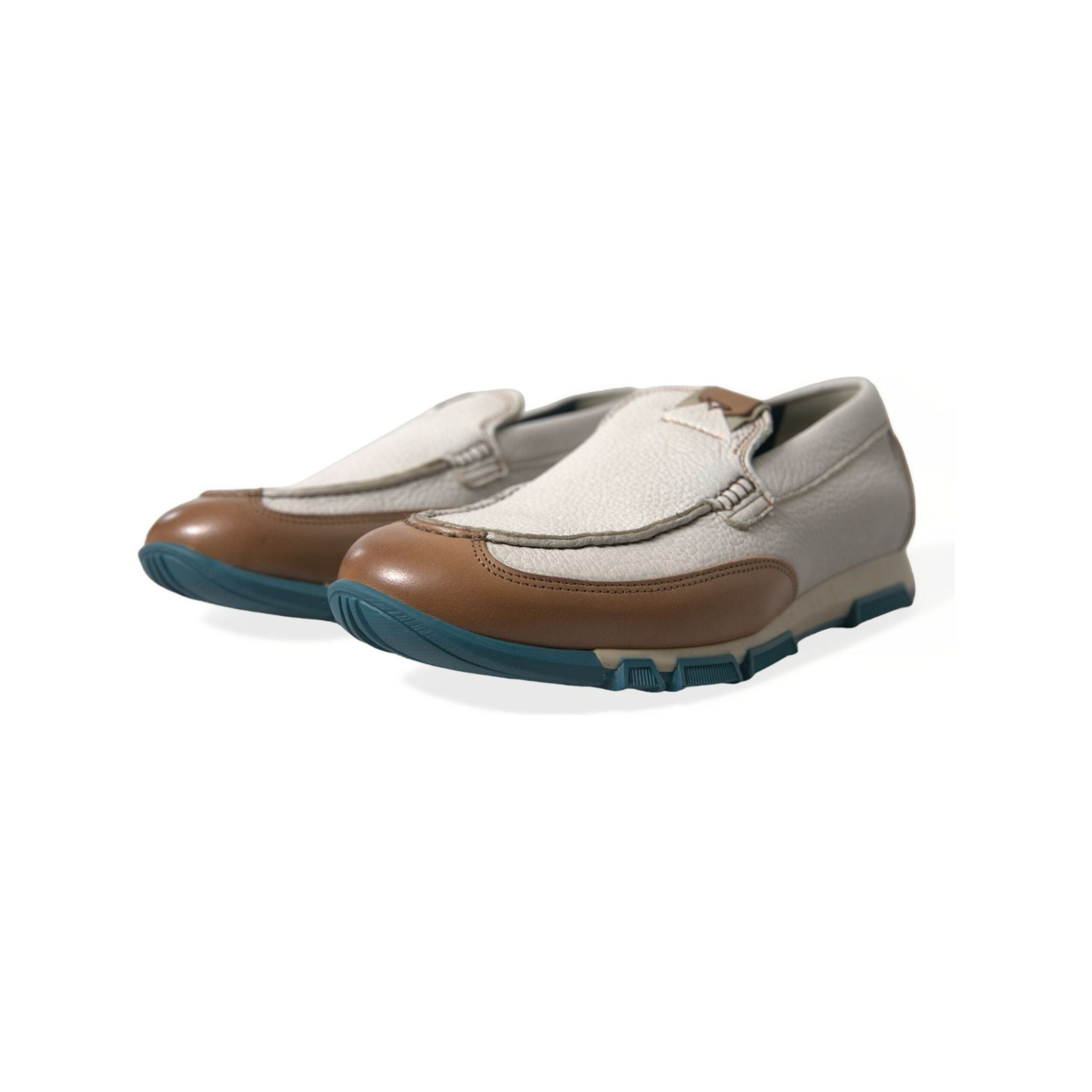 Dolce & Gabbana White Deerskin Loafers for Luxury