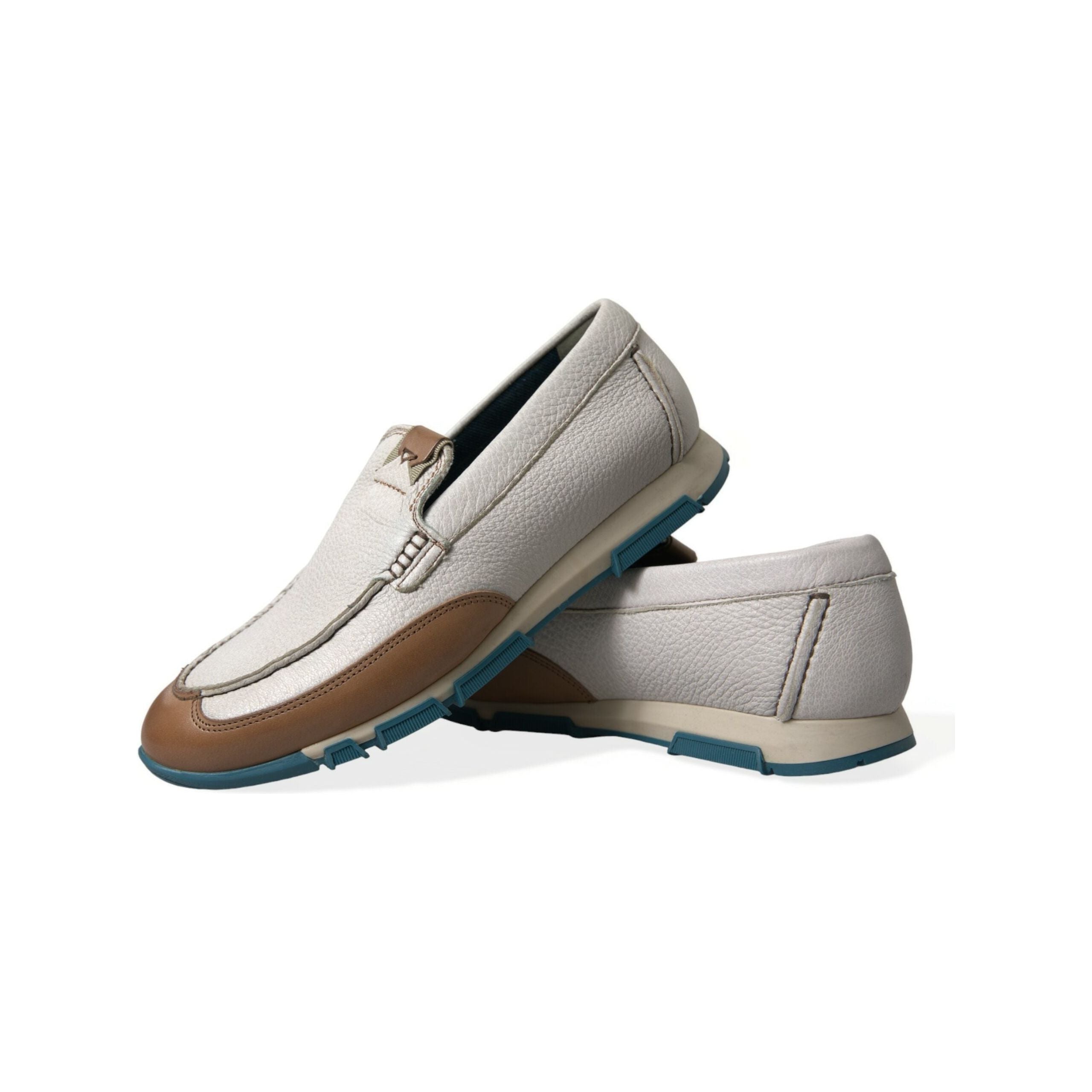 Dolce & Gabbana White Deerskin Loafers for Luxury