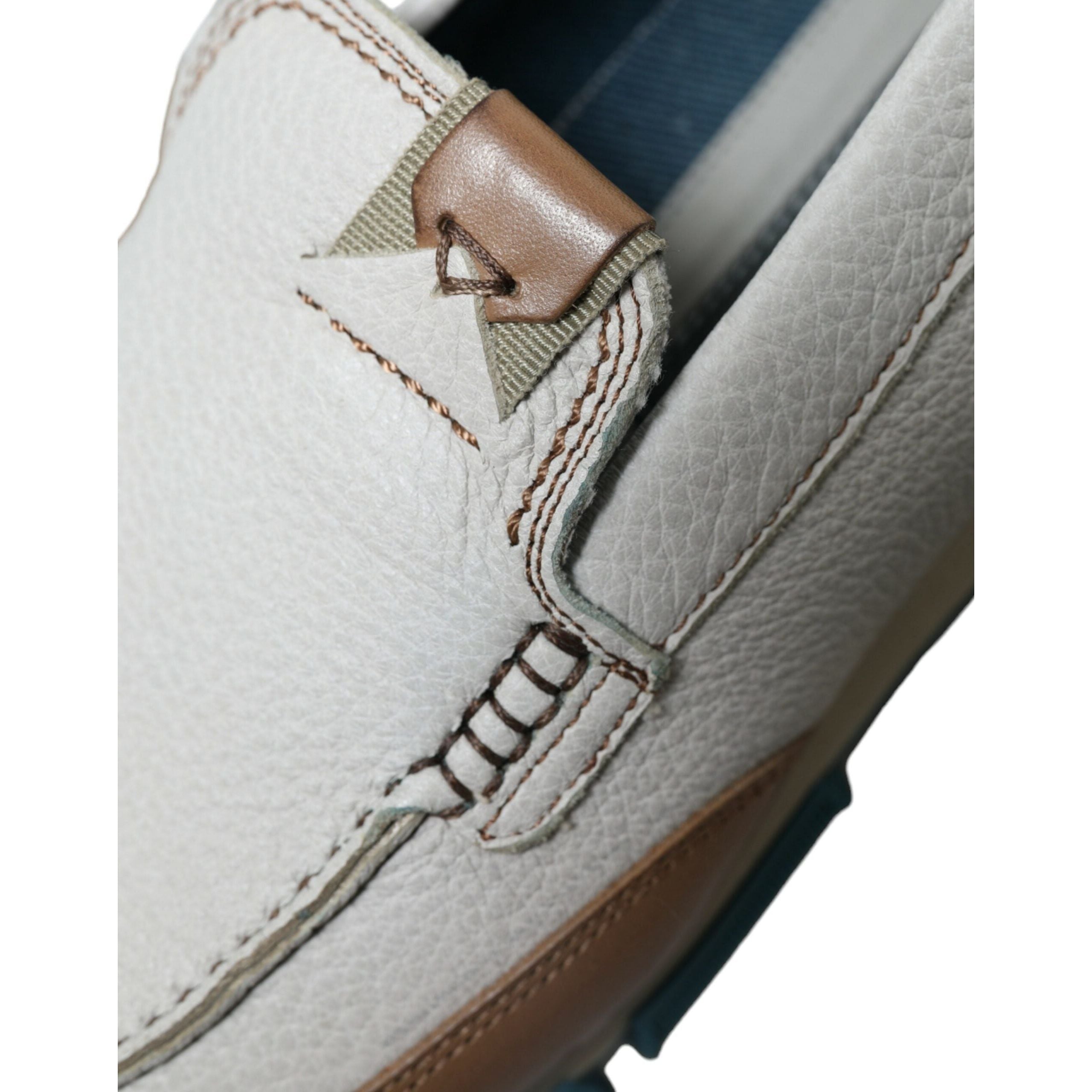 Dolce & Gabbana White Deerskin Loafers for Luxury