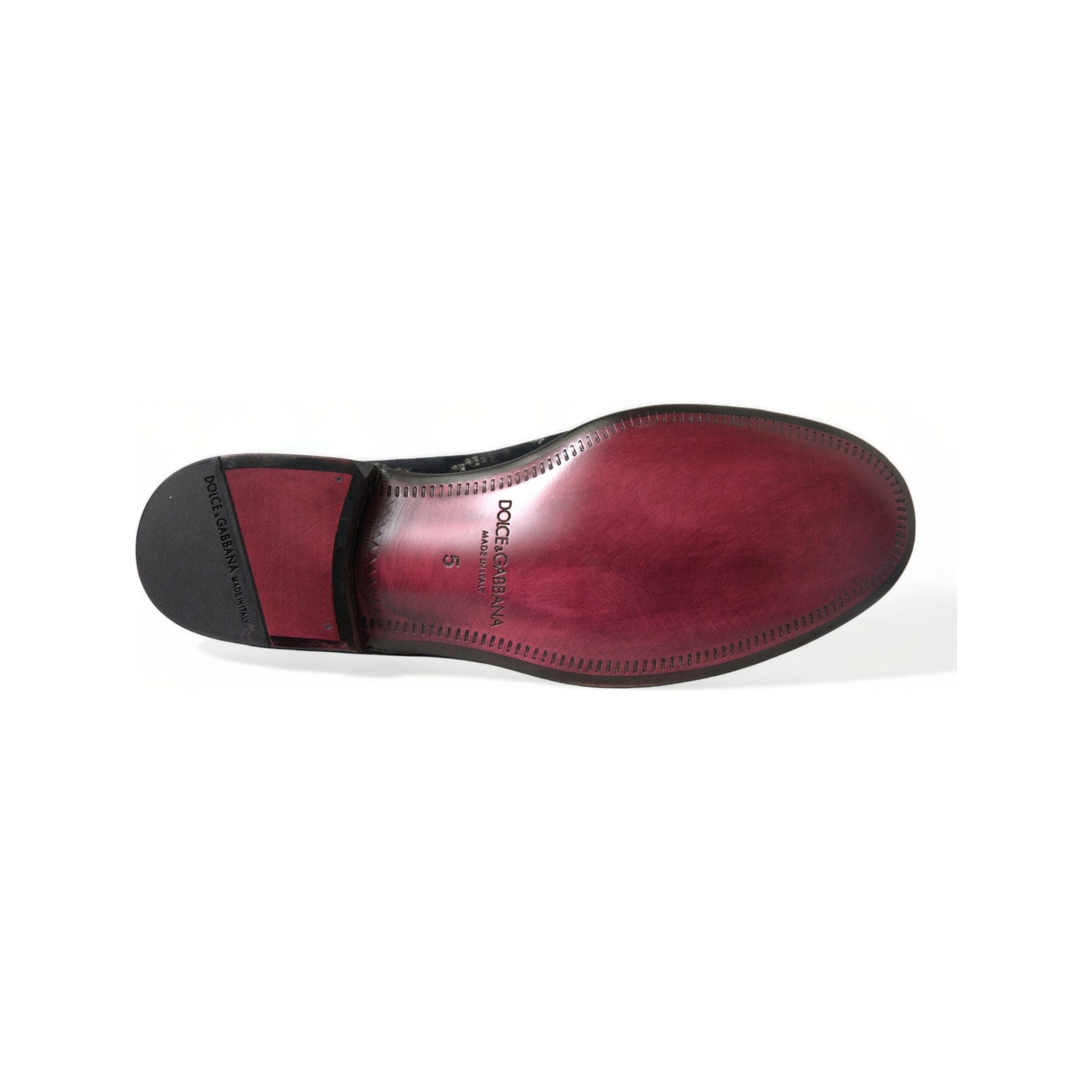 Dolce & Gabbana Black Floral Velvet Loafers