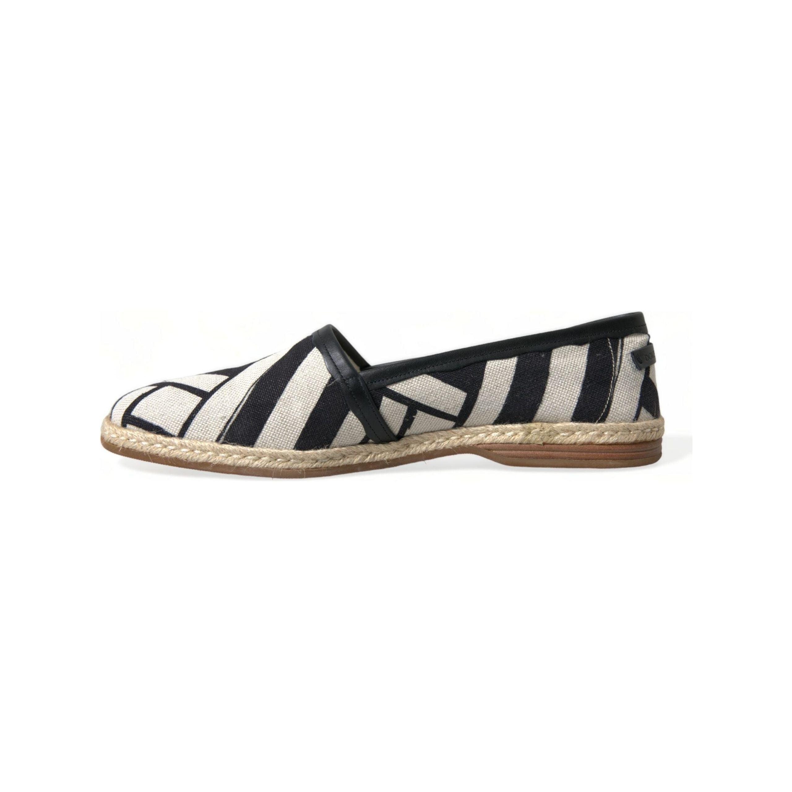 Dolce & Gabbana Blue Striped Canvas Espadrilles Elegance