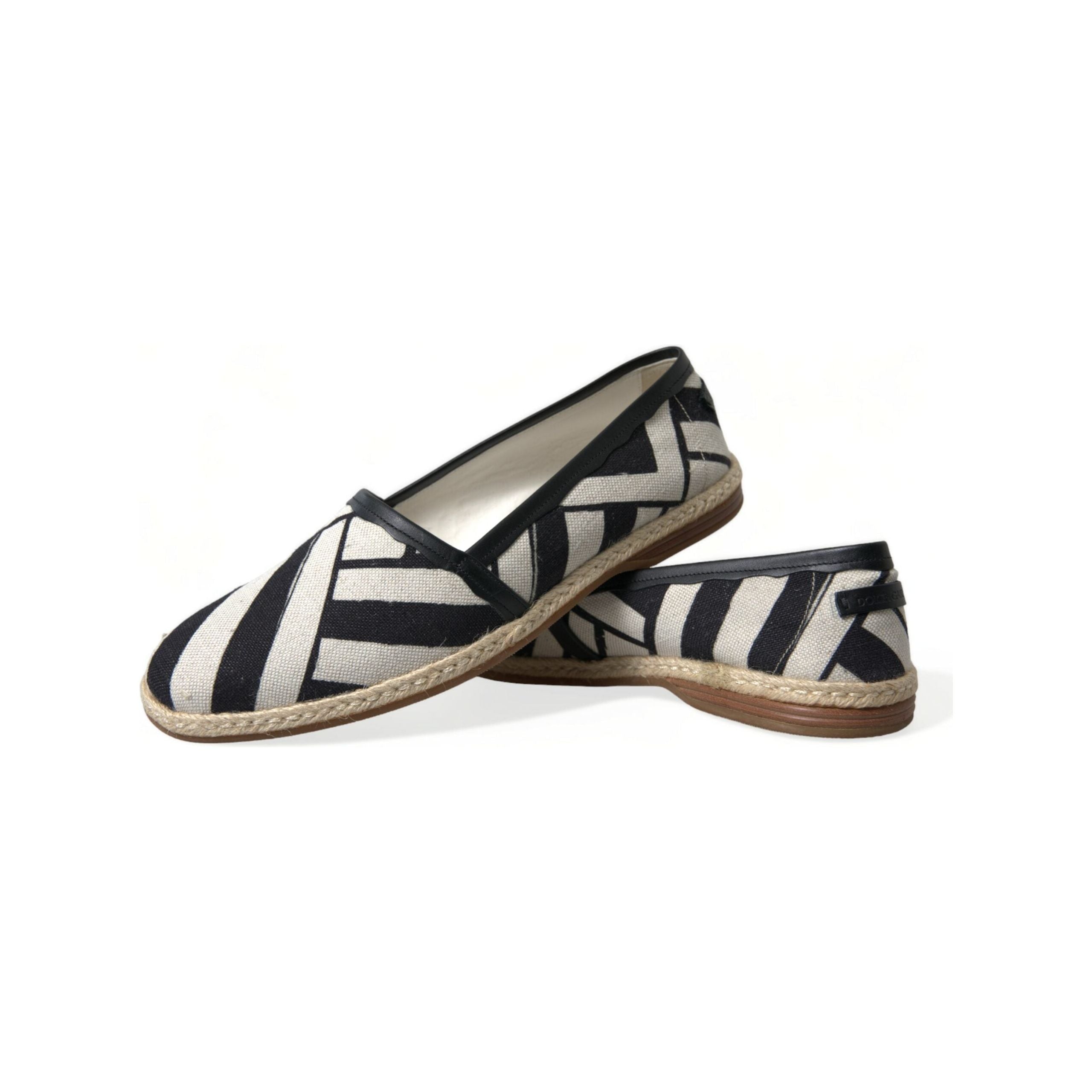 Dolce & Gabbana Blue Striped Canvas Espadrilles Elegance