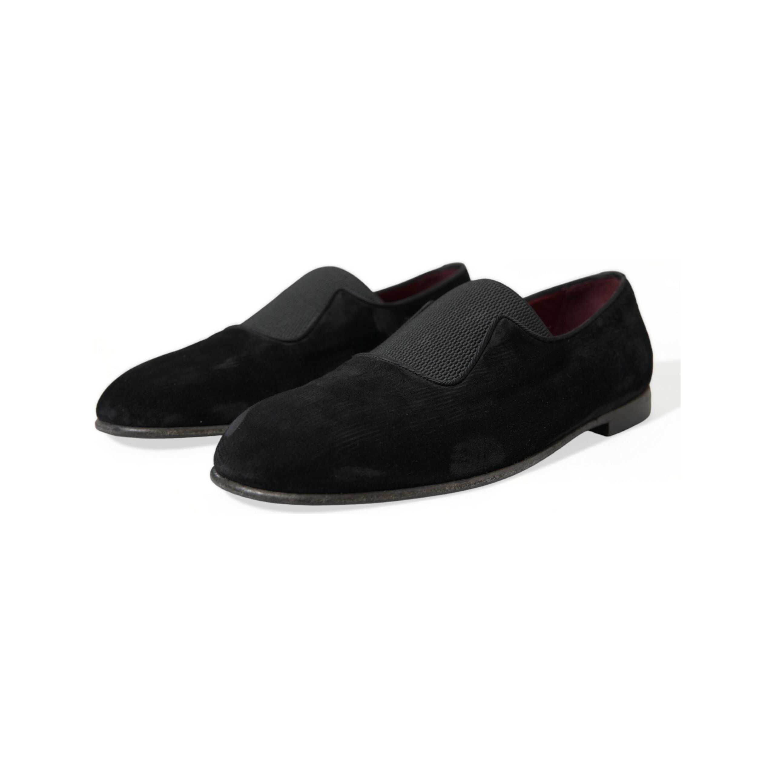 Dolce & Gabbana Black Velor Loafers for the Discerning Gentleman