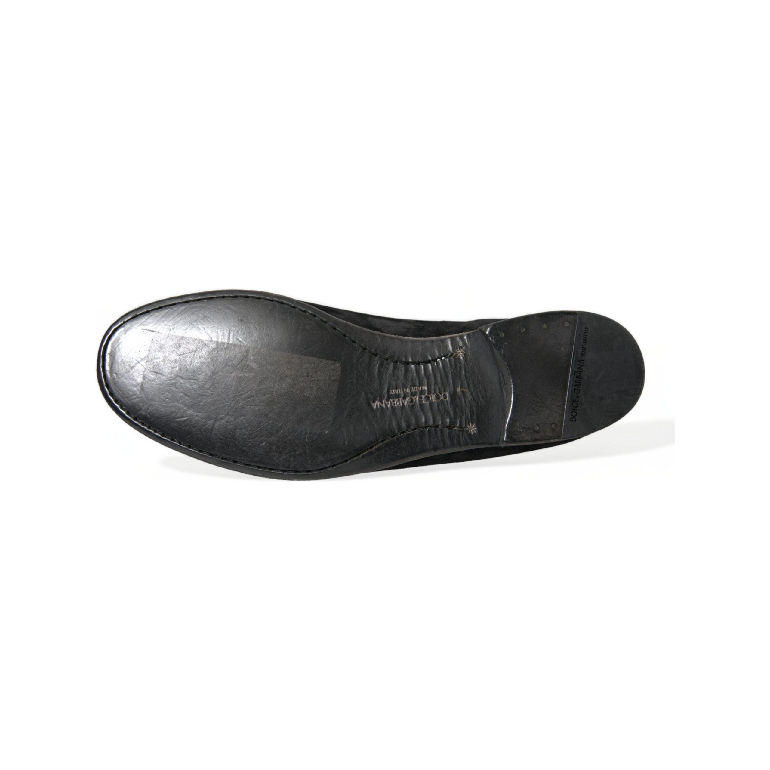 Dolce & Gabbana Black Velor Loafers for the Discerning Gentleman