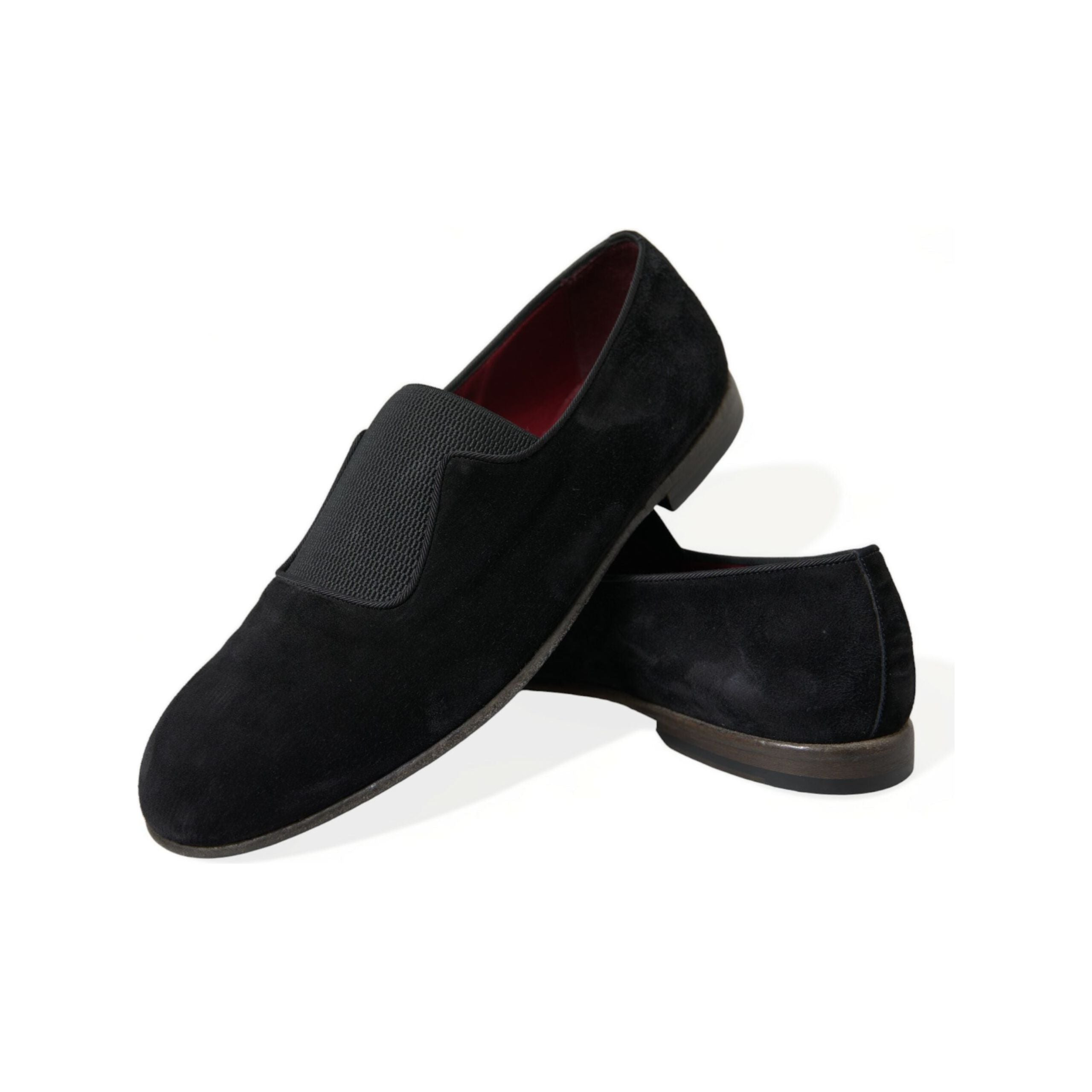 Dolce & Gabbana Black Velor Loafers for the Discerning Gentleman