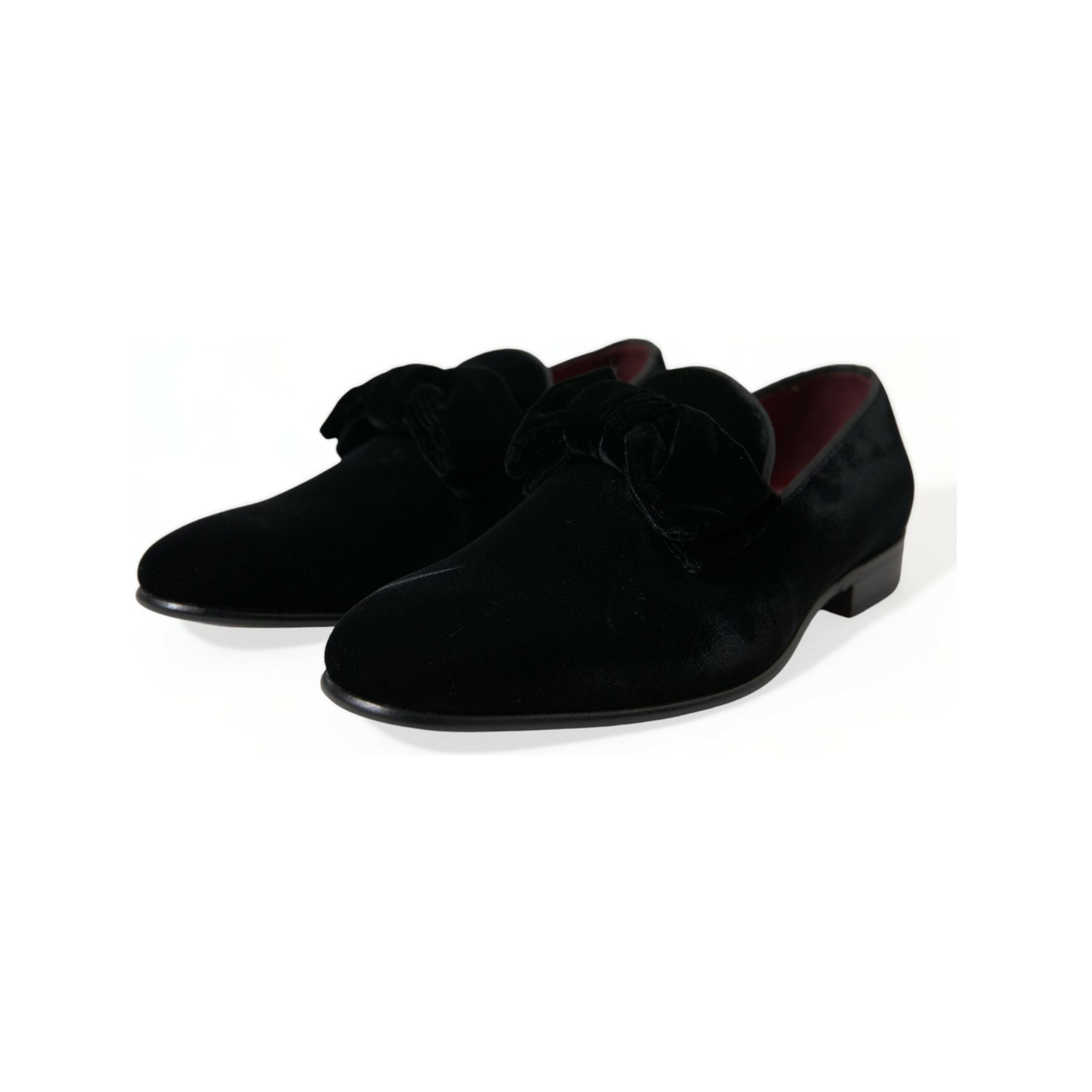 Dolce & Gabbana Black Velvet Loafers - Luxury Footwear