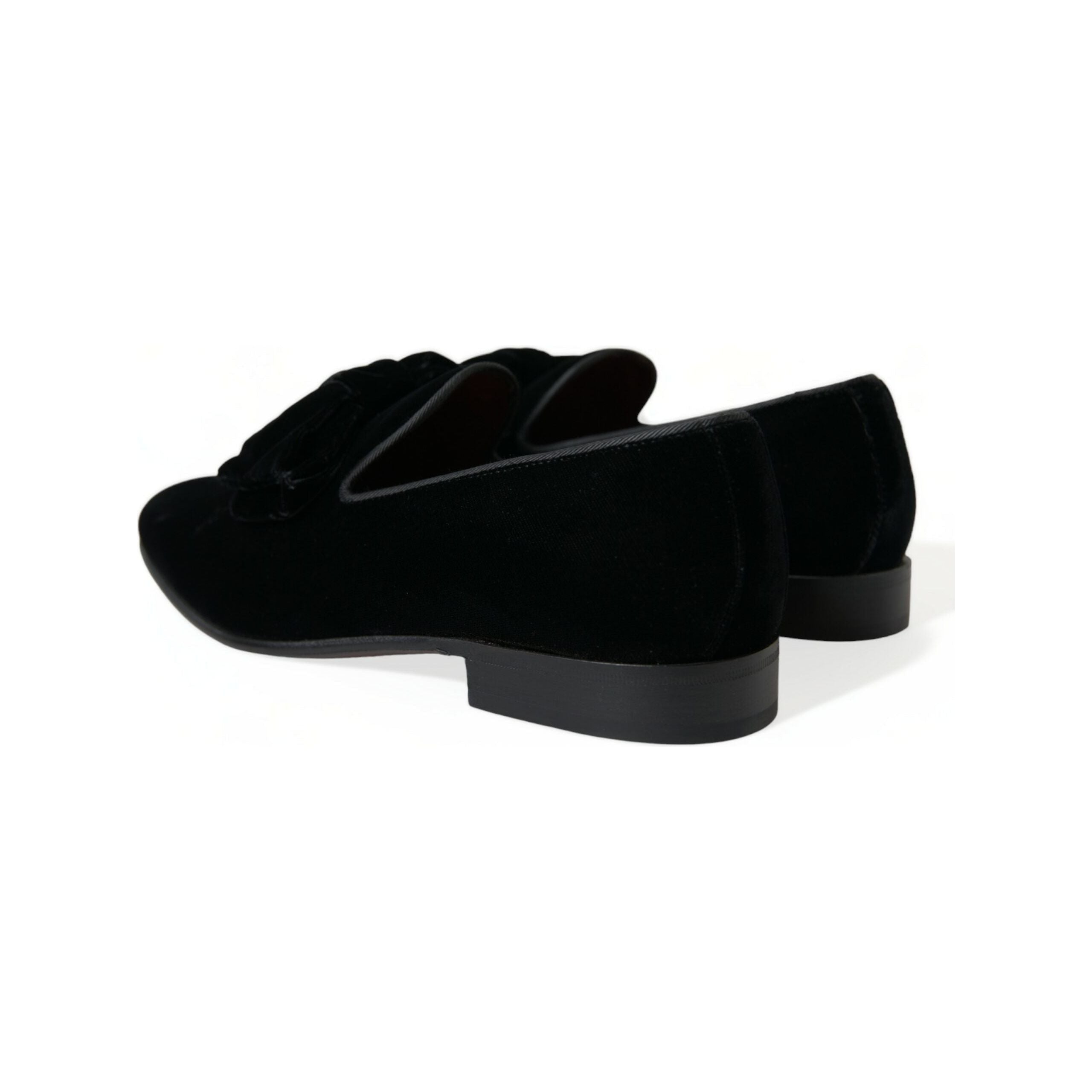 Dolce & Gabbana Black Velvet Loafers - Luxury Footwear