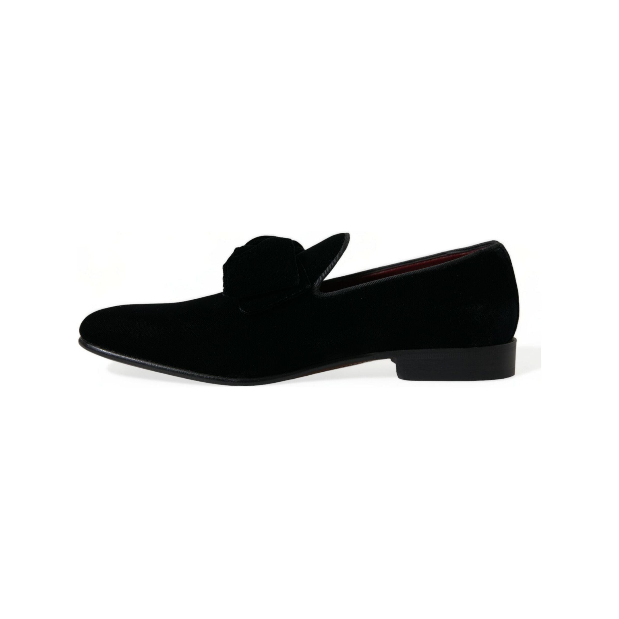 Dolce & Gabbana Black Velvet Loafers - Luxury Footwear
