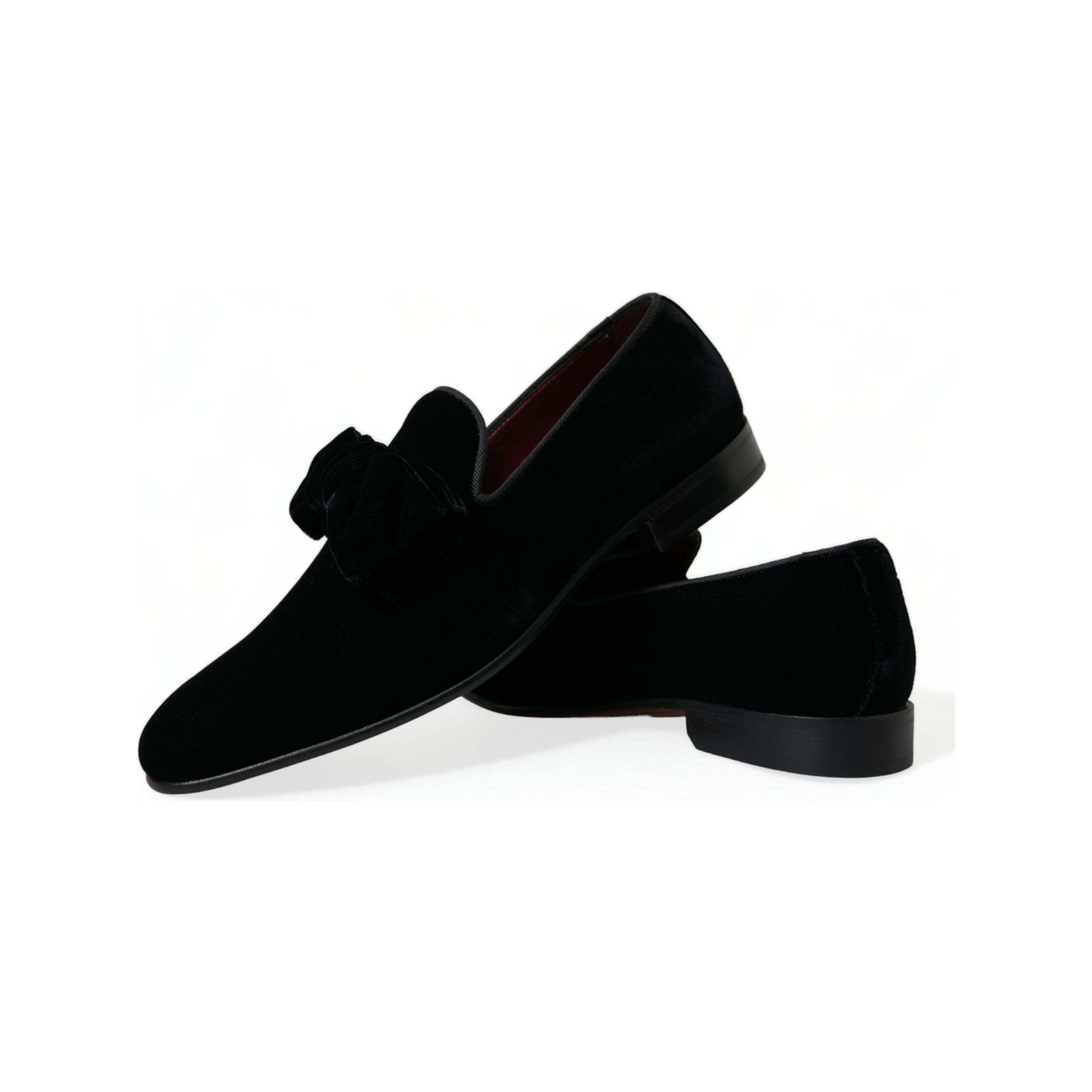 Dolce & Gabbana Black Velvet Loafers - Luxury Footwear