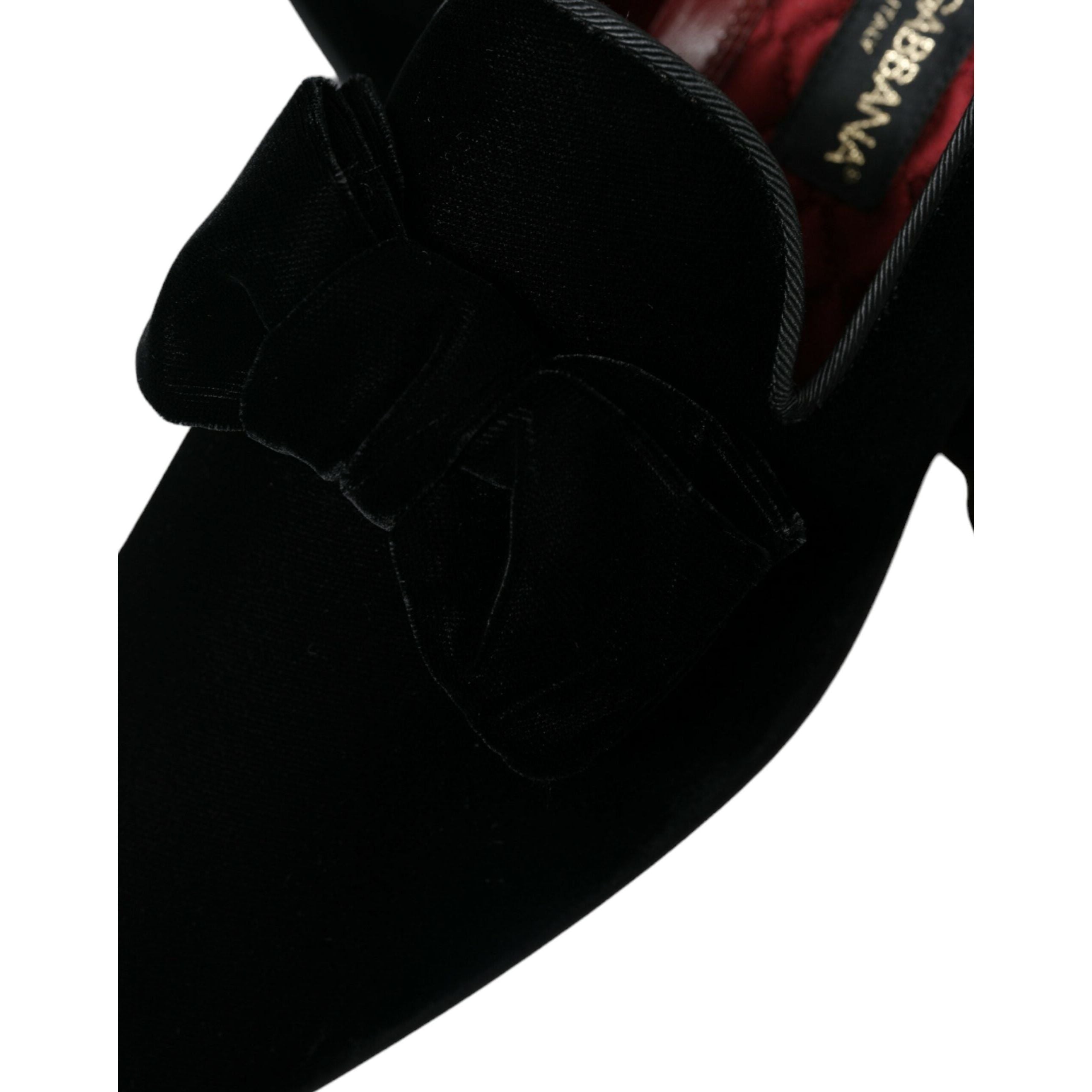 Dolce & Gabbana Black Velvet Loafers - Luxury Footwear