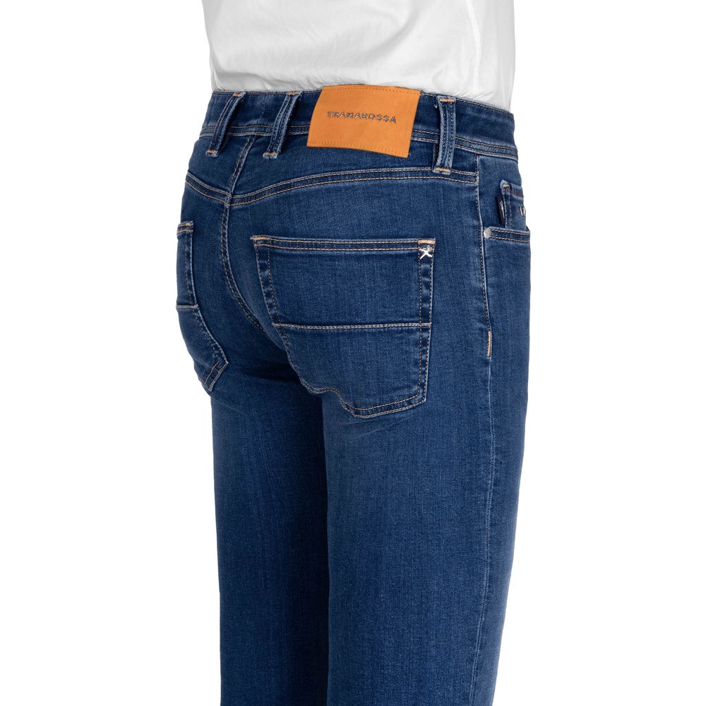 Tramarossa Navy Stretch Cotton Jeans for Sophisticated Style