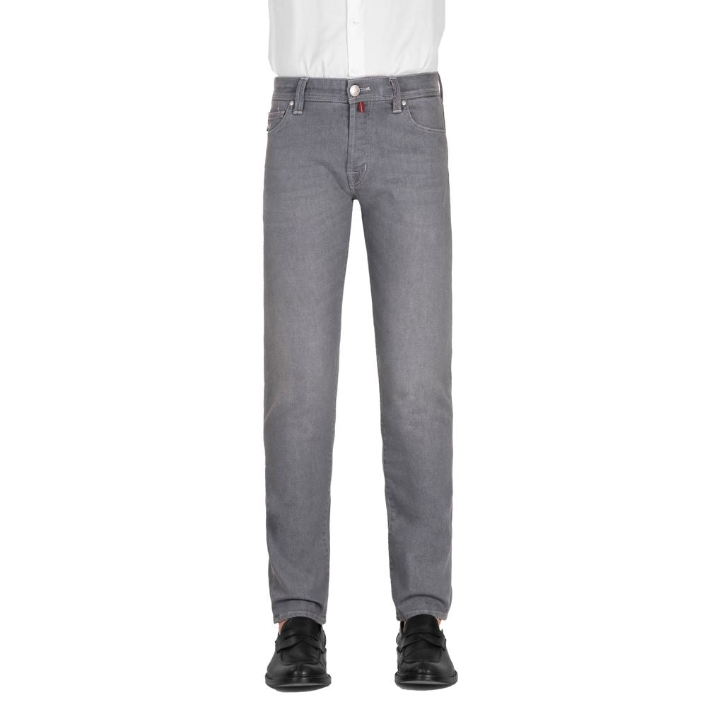 Tramarossa Gray Cotton Jeans for Elevated Style