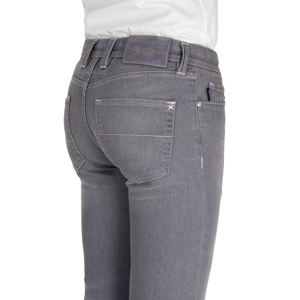 Tramarossa Gray Cotton Jeans for Elevated Style