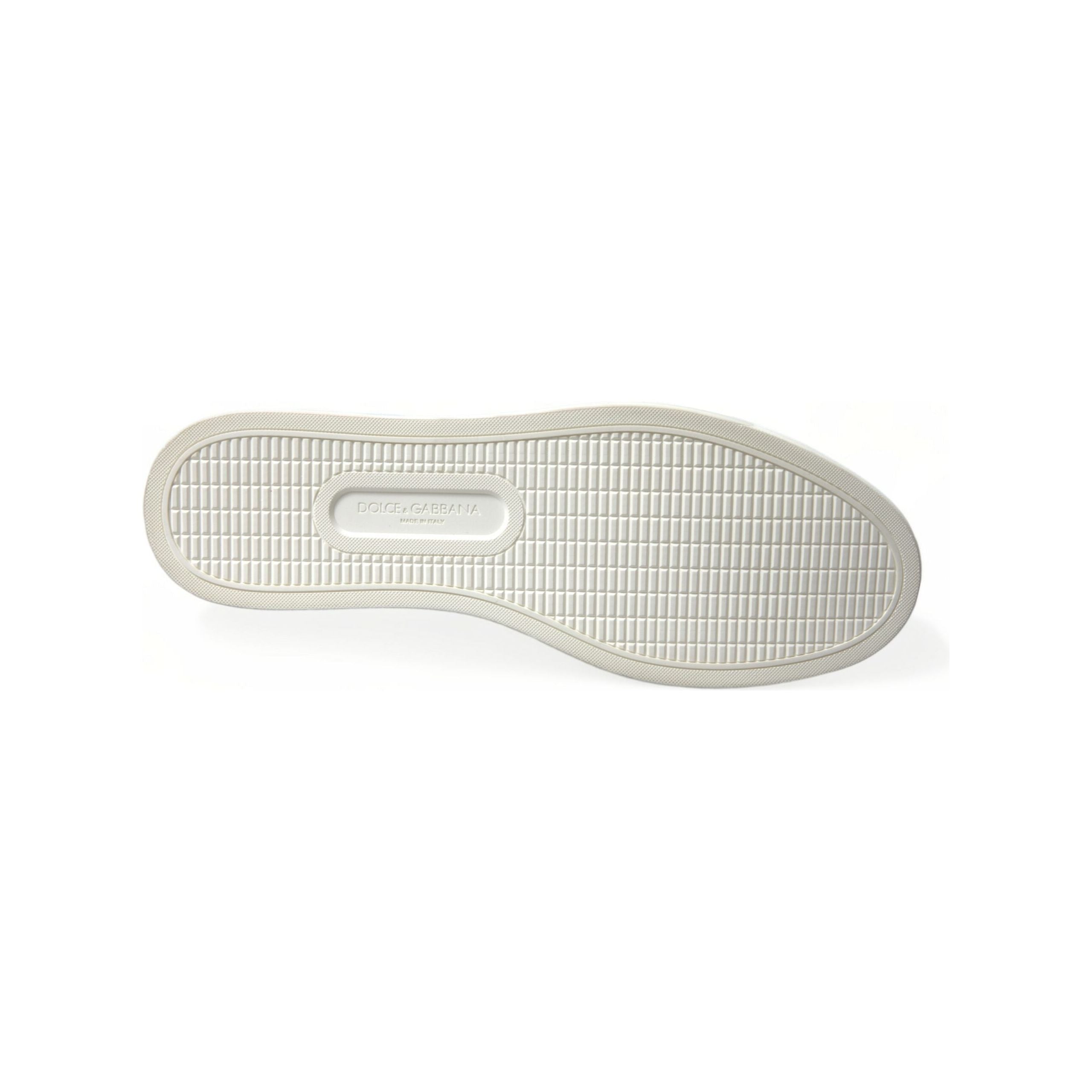 Dolce & Gabbana White Calf Leather Low Top Sneakers