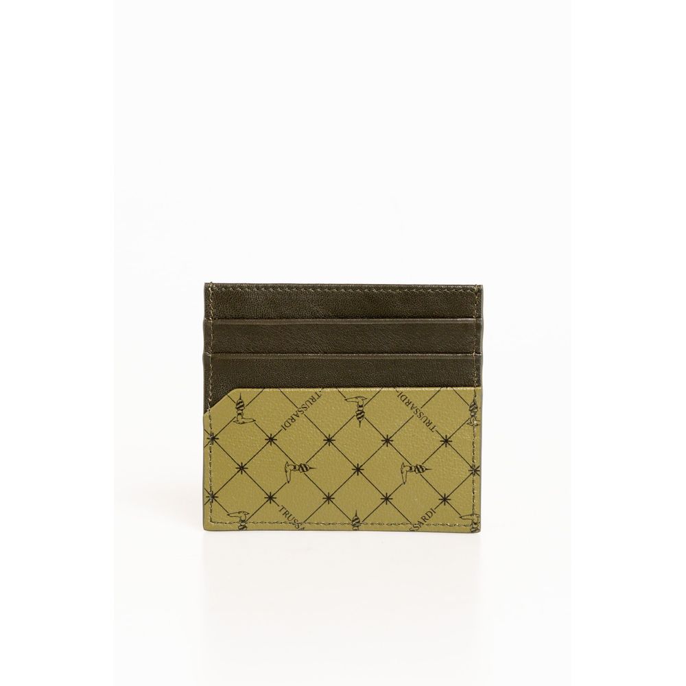 Trussardi Green Leather Wallet - Timeless Elegance Redefined