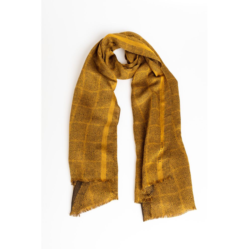 Trussardi Yellow Viscose Scarf for Elevated Style
