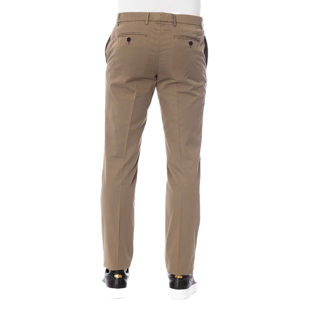 Trussardi Brown Cotton Trouser for Elevated Sophistication