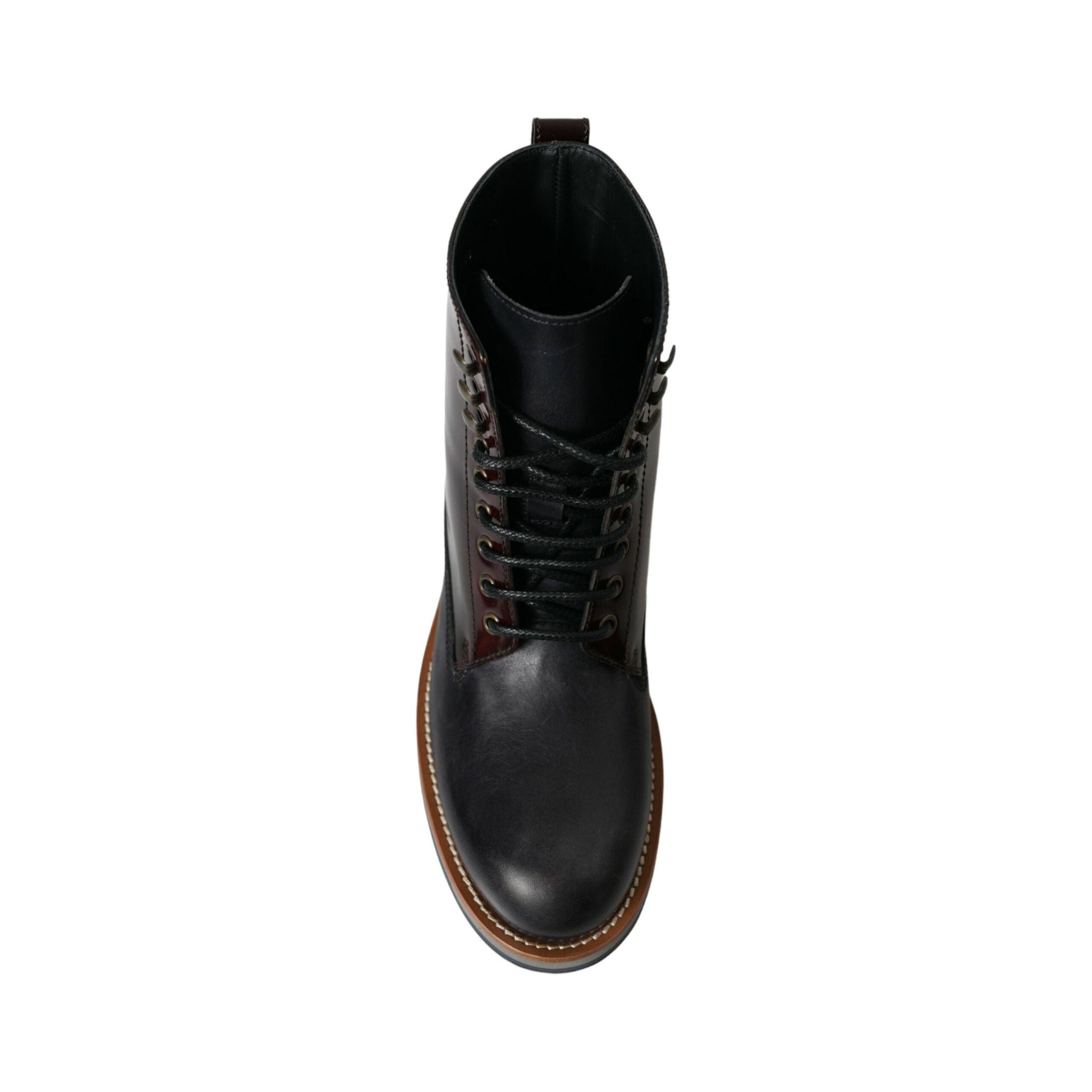 Dolce & Gabbana Maroon Patent Leather Boots for Sophistication
