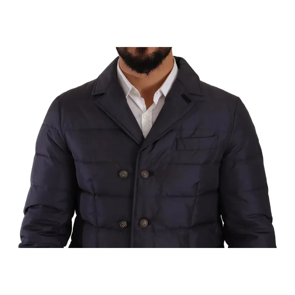 Dolce & Gabbana Dark Blue Silk Blend Jacket
