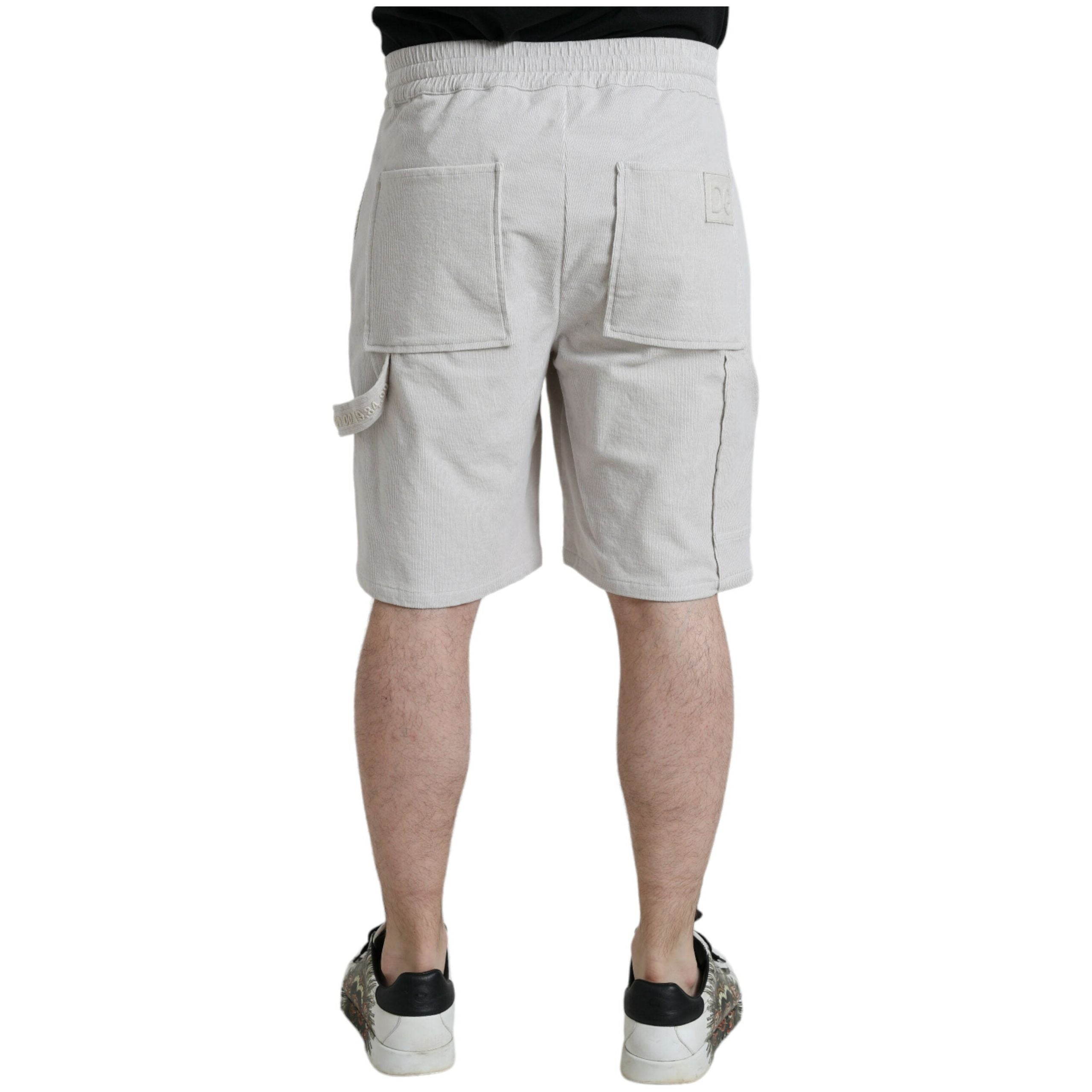 Dolce & Gabbana Beige Cotton Corduroy Bermuda Shorts
