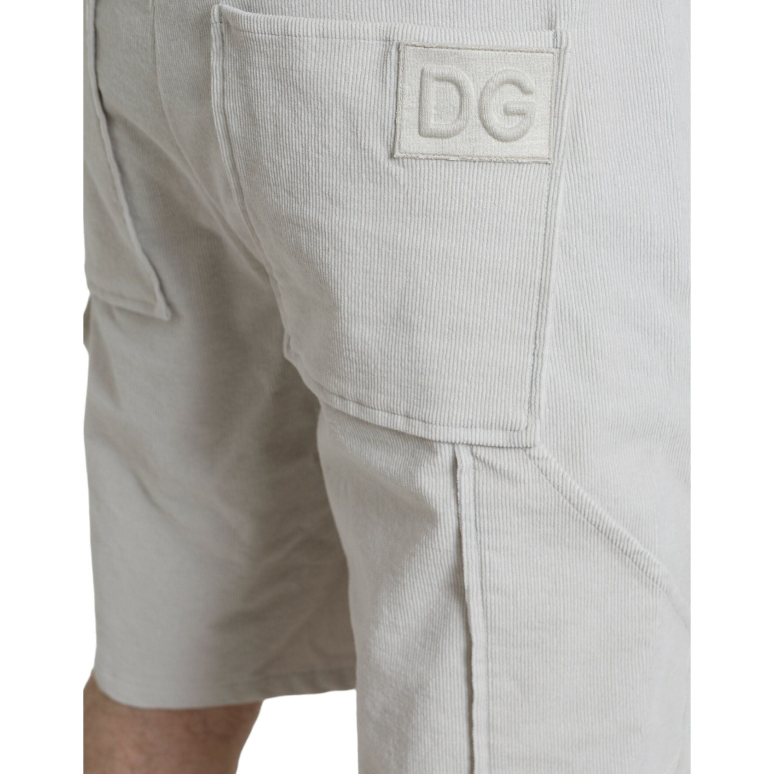 Dolce & Gabbana Beige Cotton Corduroy Bermuda Shorts