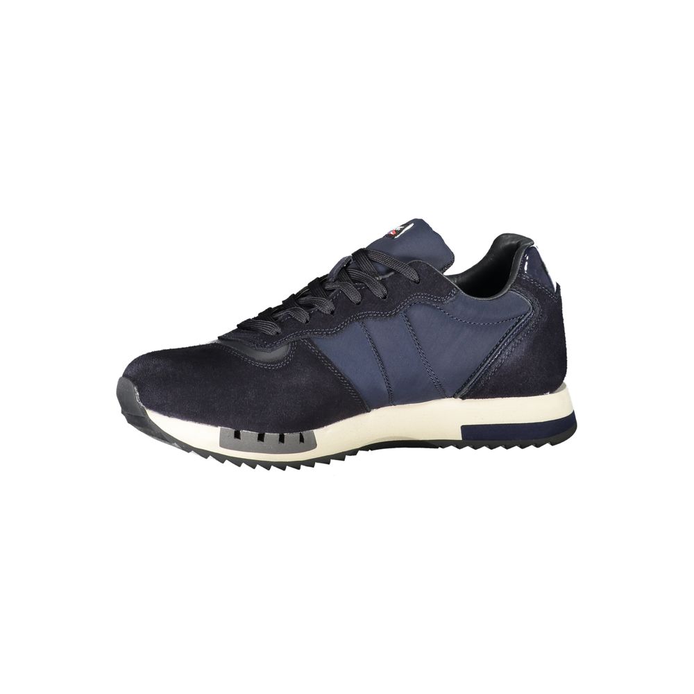 Blauer Blue Leather Contrast Lace-Up Sports Sneakers