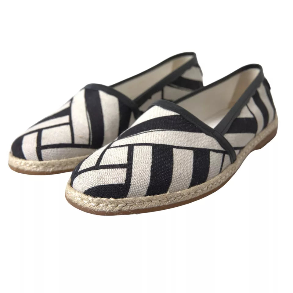 Dolce & Gabbana Blue Linen Leather Espadrilles for Luxe Style